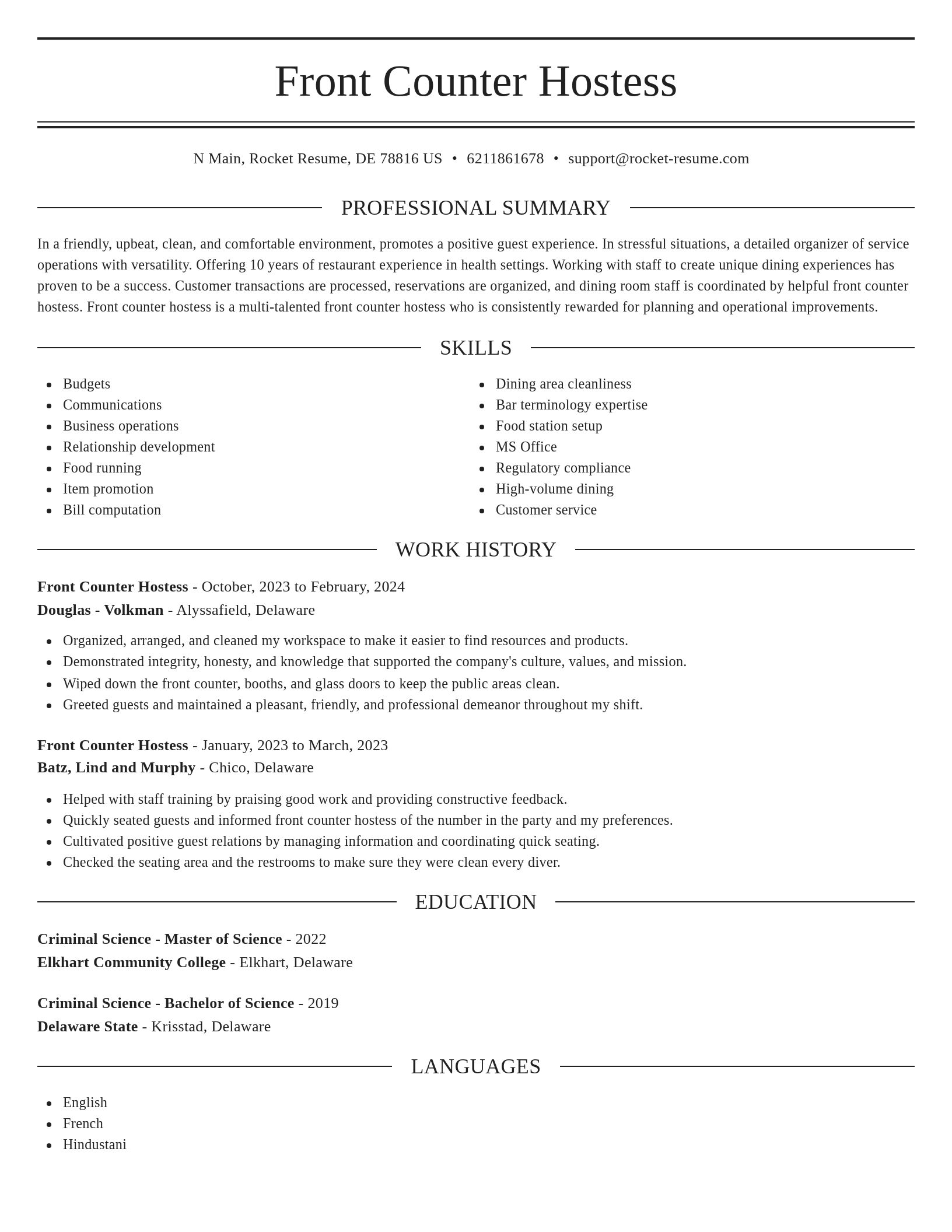 Elegant resume template