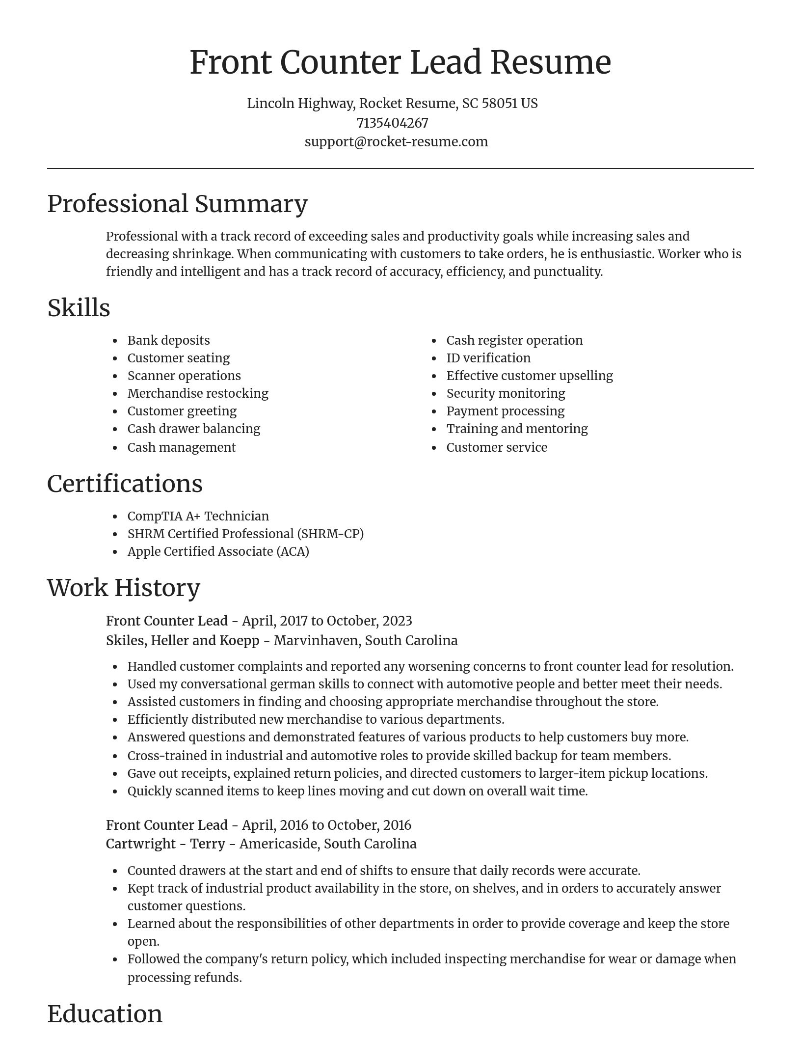 Focal Point resume template