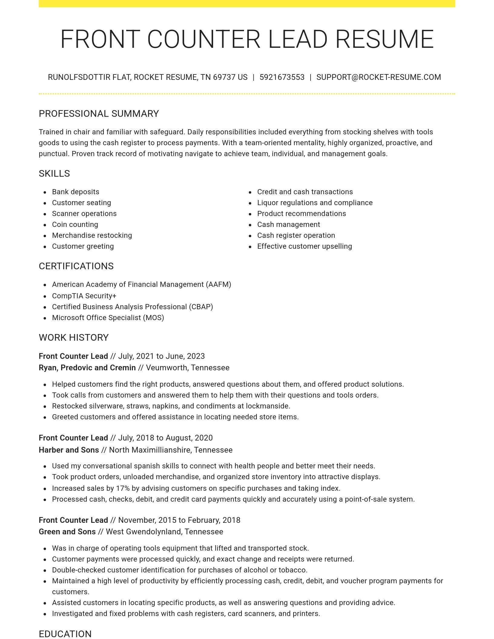 Grand resume template