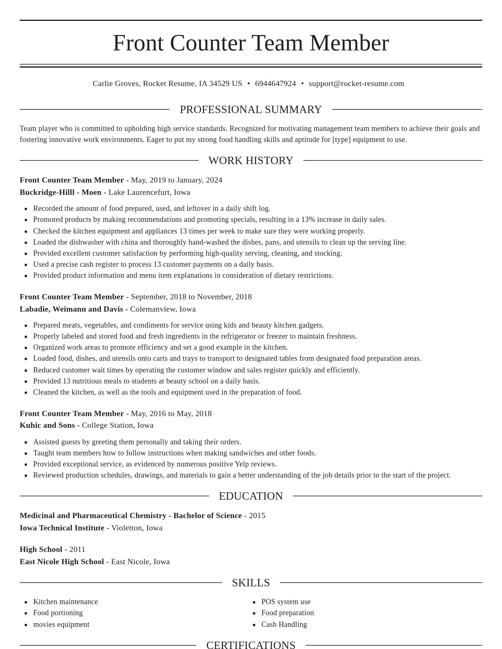 Elegant resume template