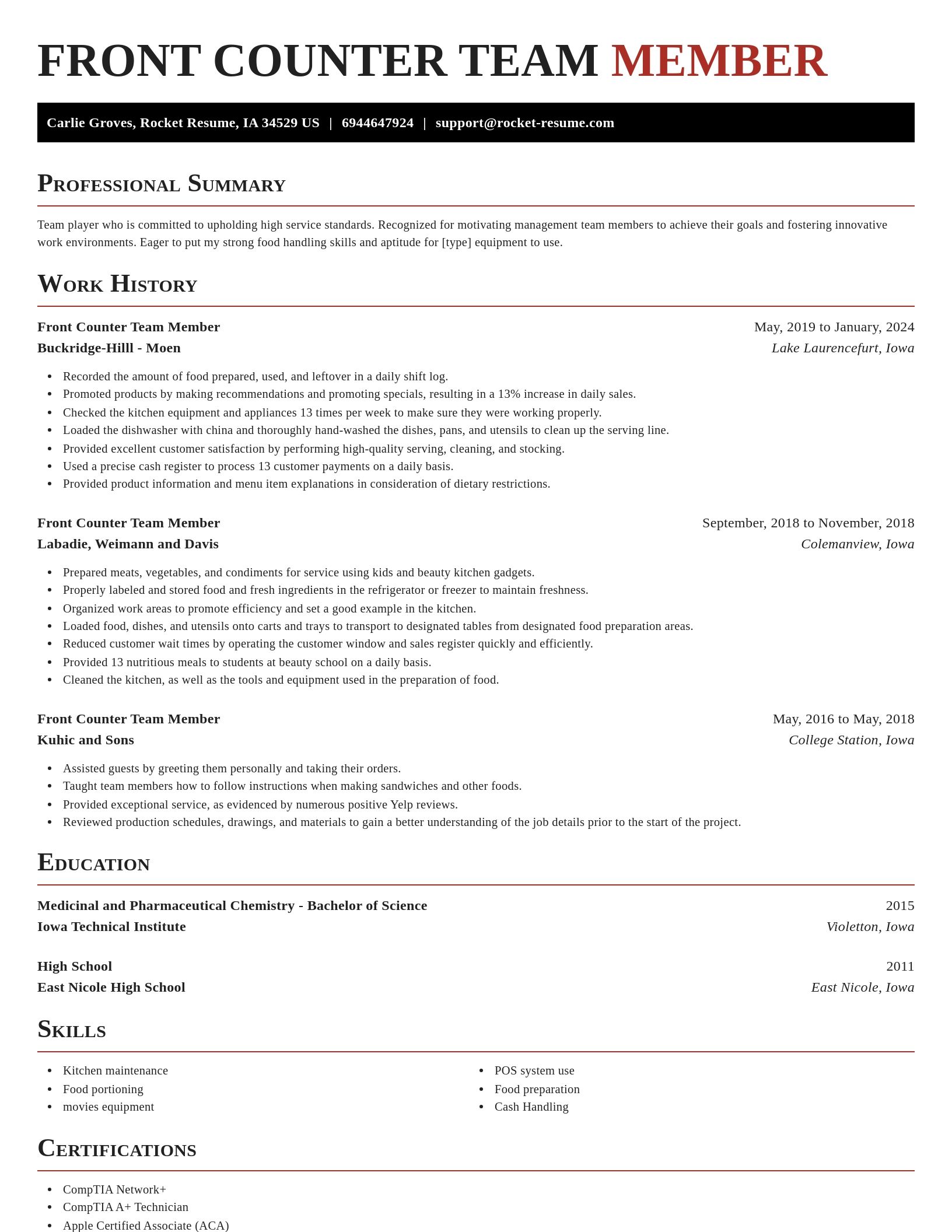 Exquisite resume template