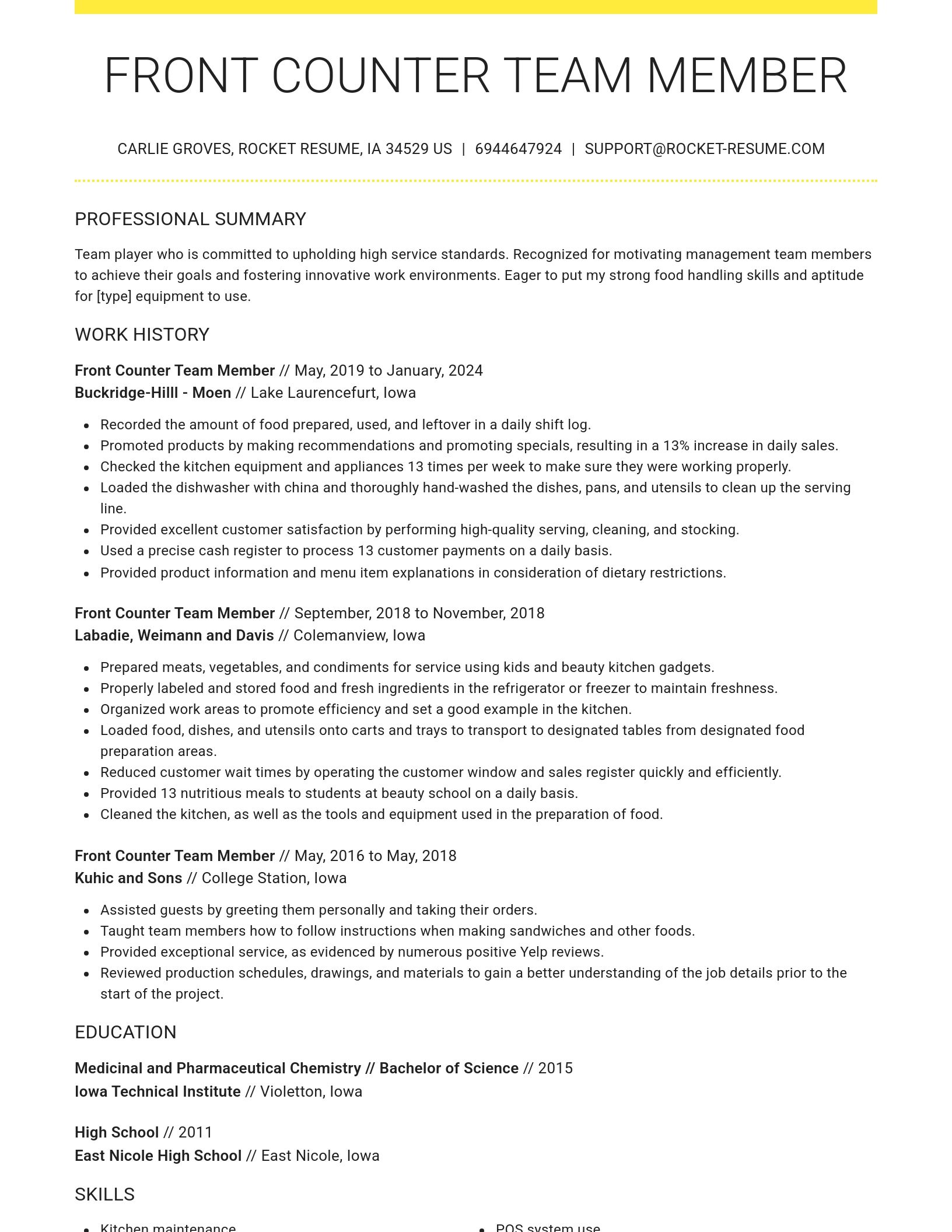 Grand resume template