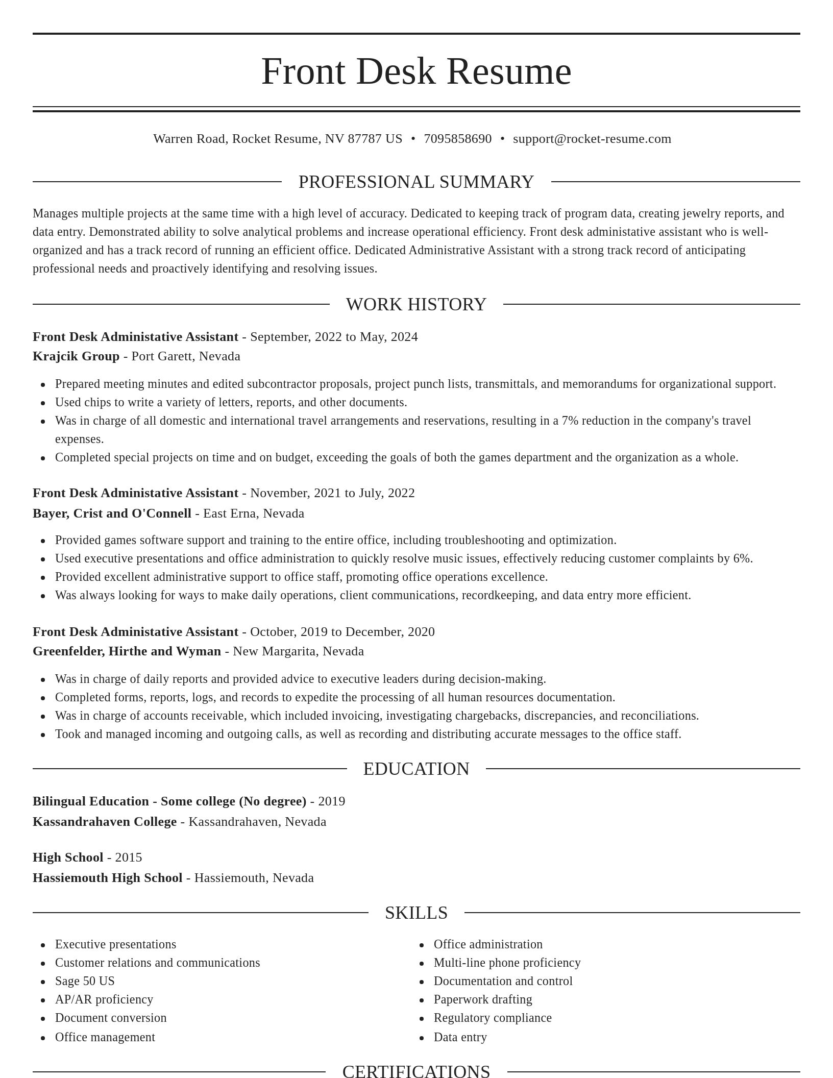 Elegant resume template