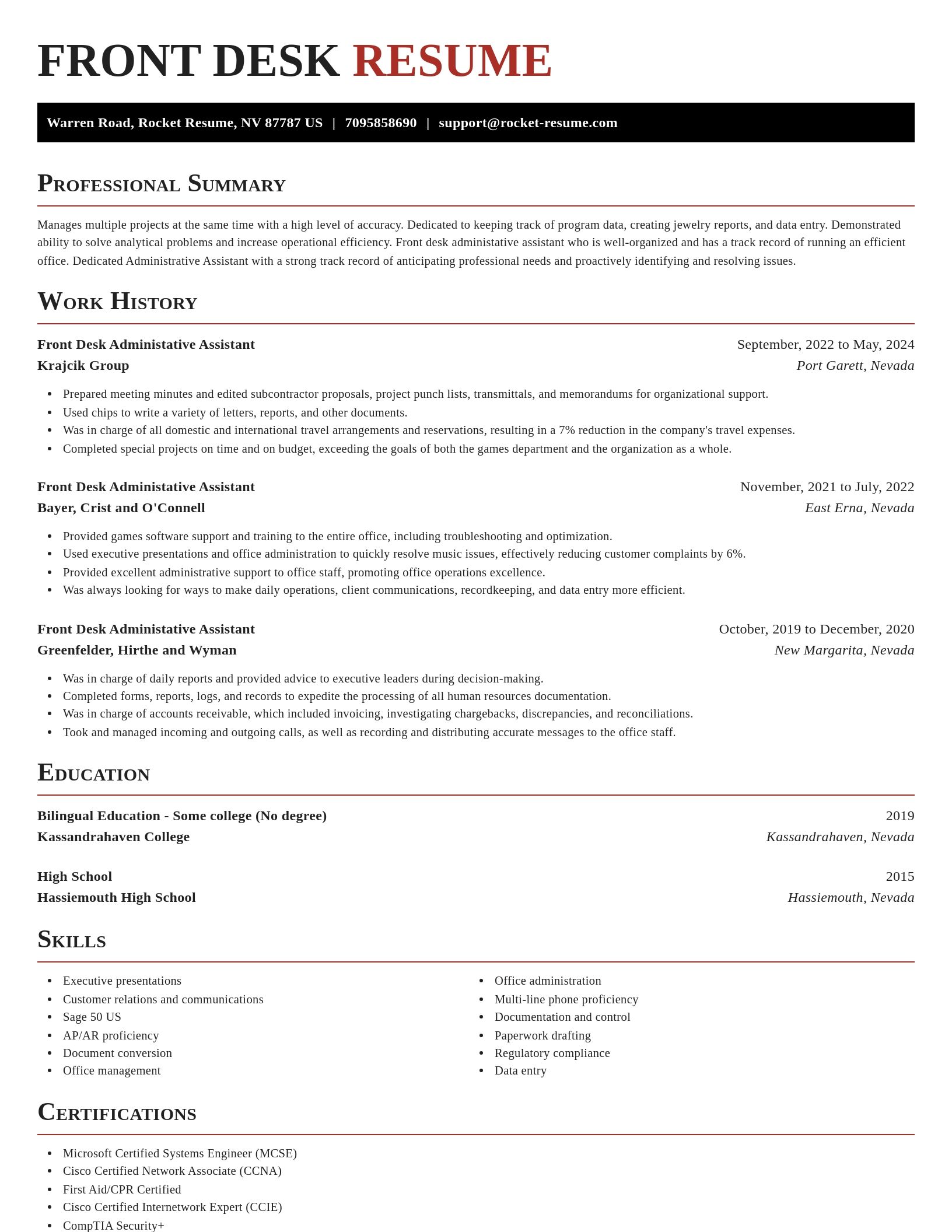Exquisite resume template
