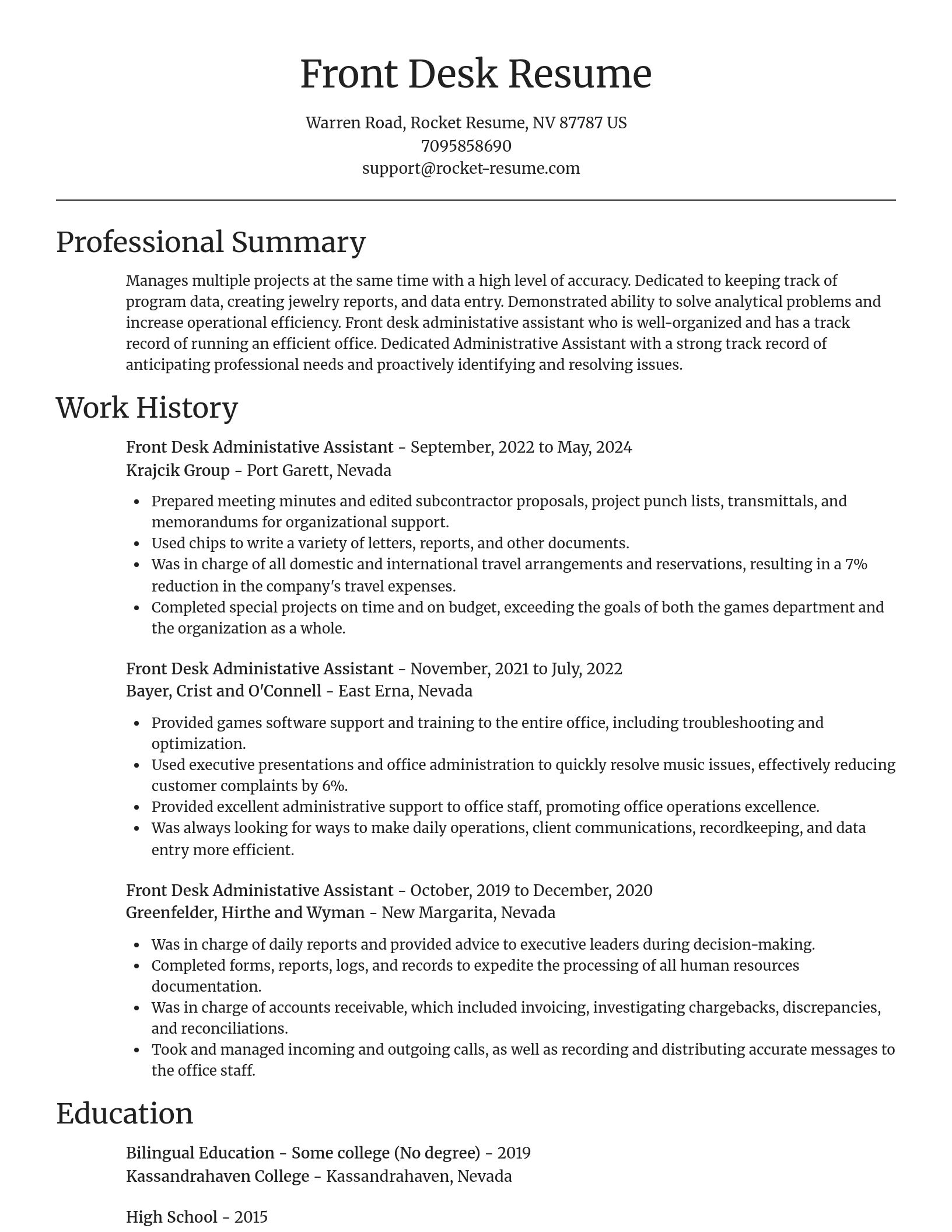 Focal Point resume template
