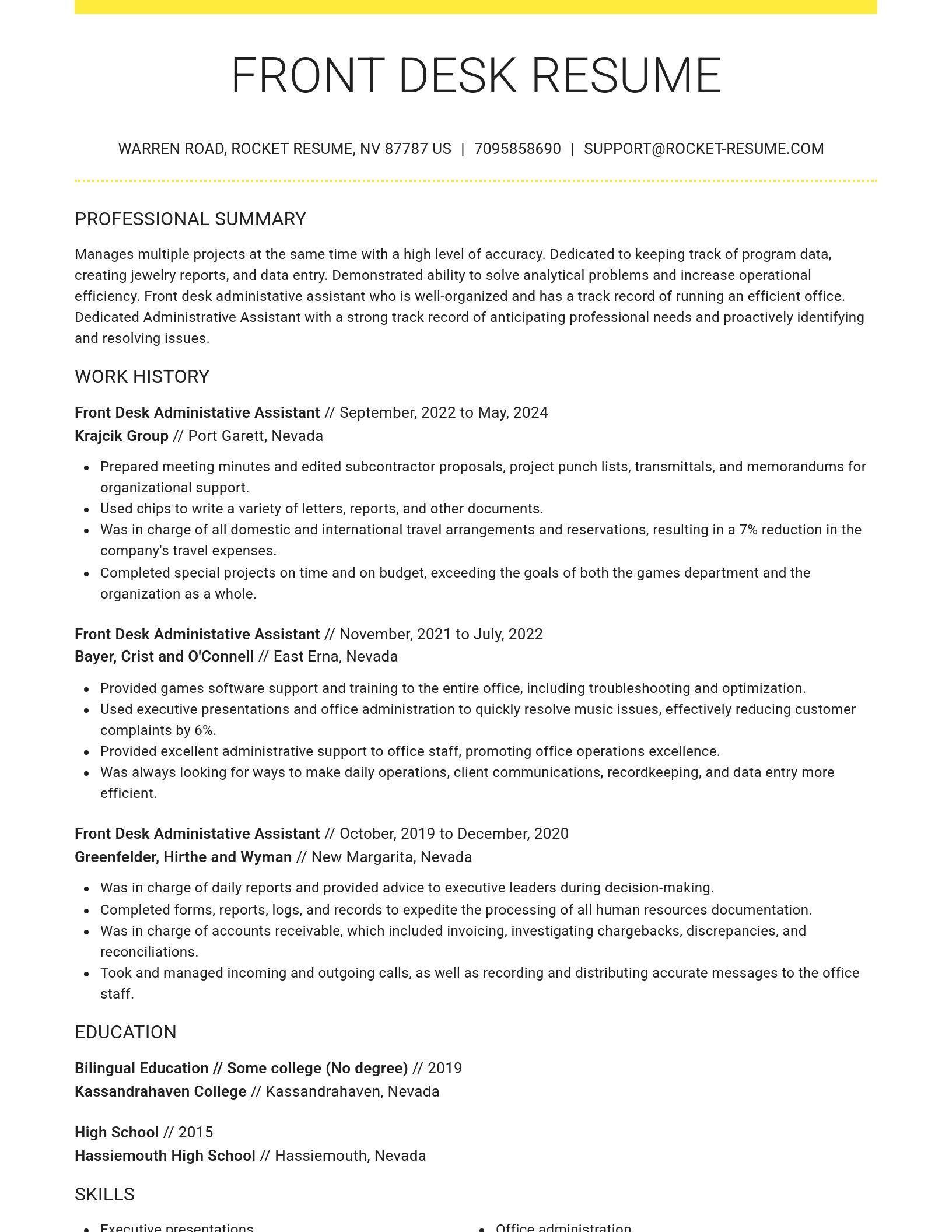 Grand resume template