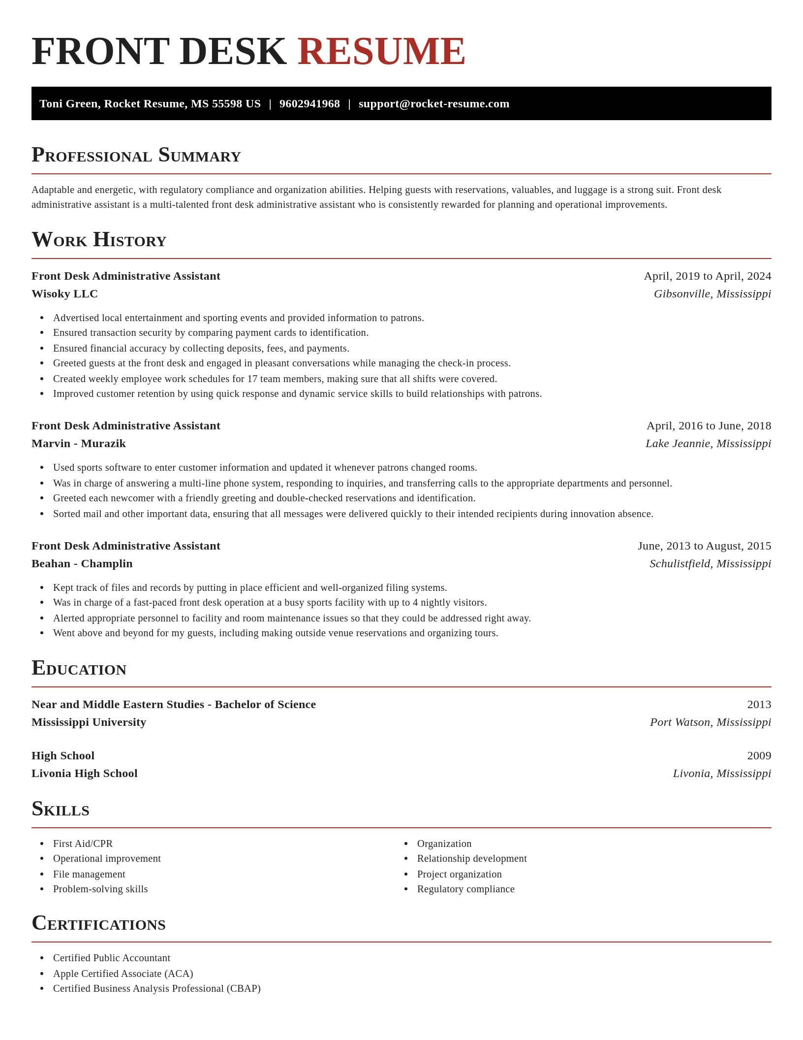 Exquisite resume template