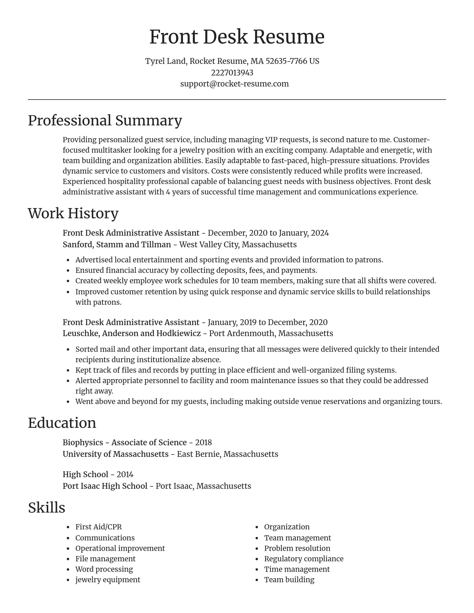 Focal Point resume template