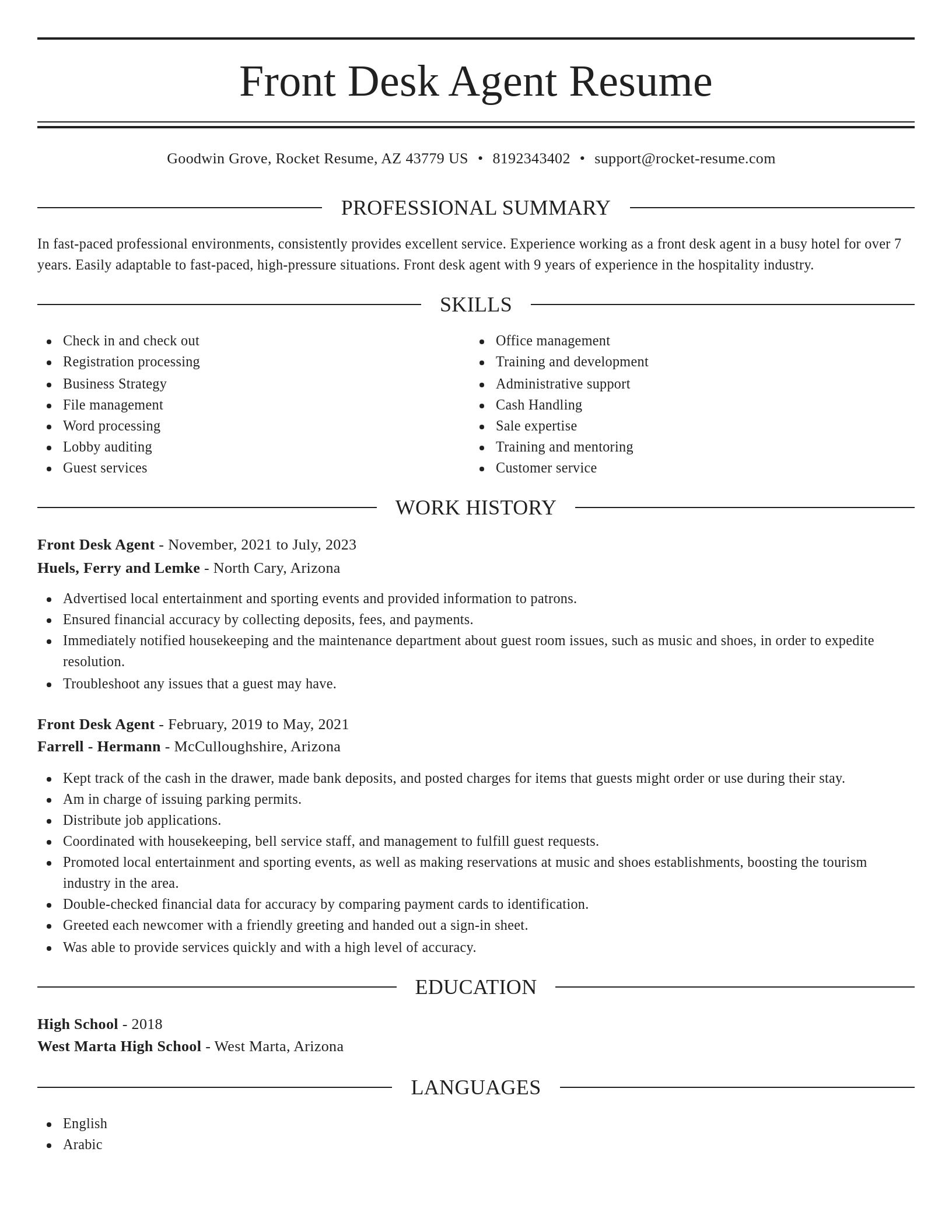 Elegant resume template