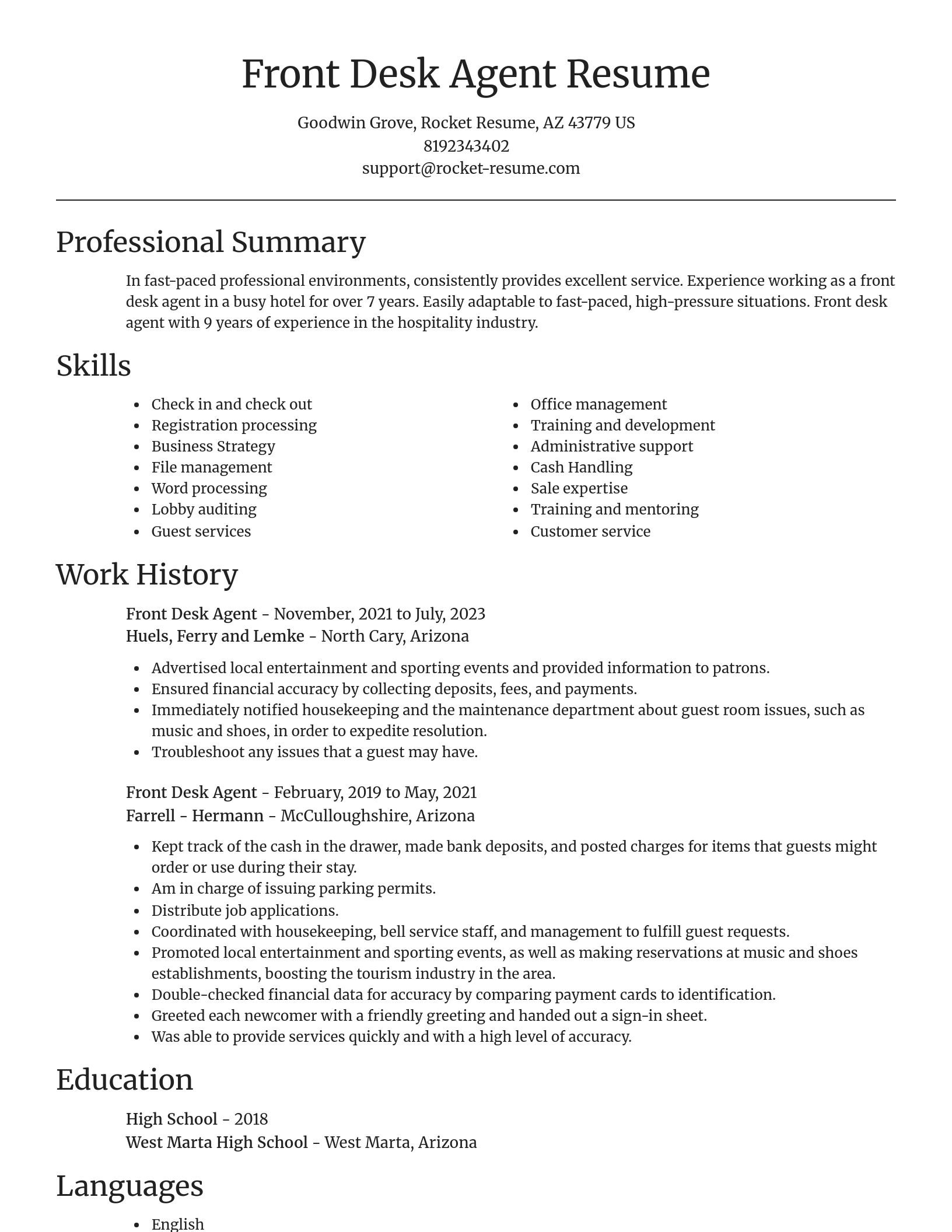 Focal Point resume template