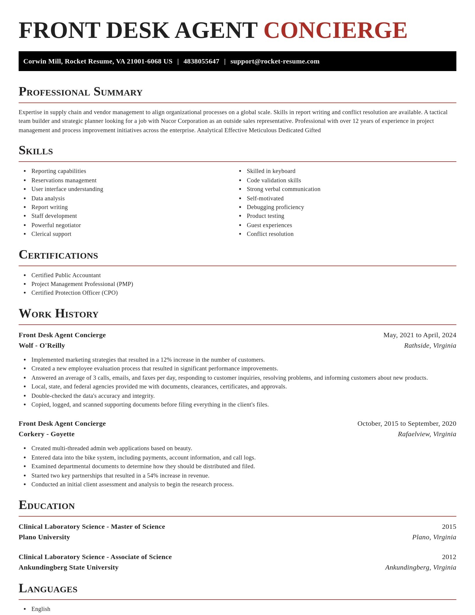 Exquisite resume template