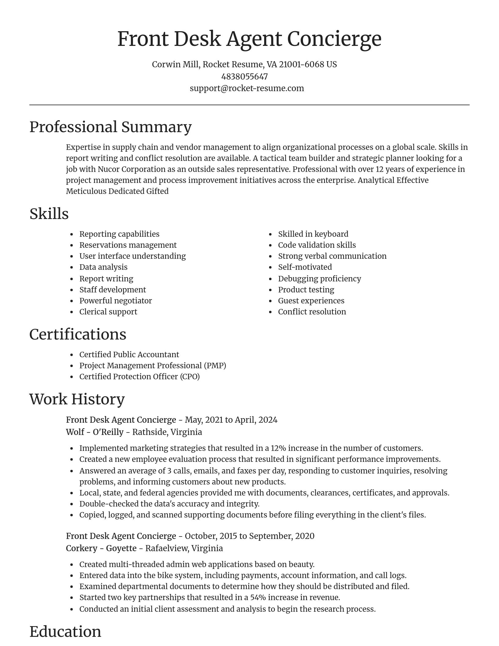 Focal Point resume template