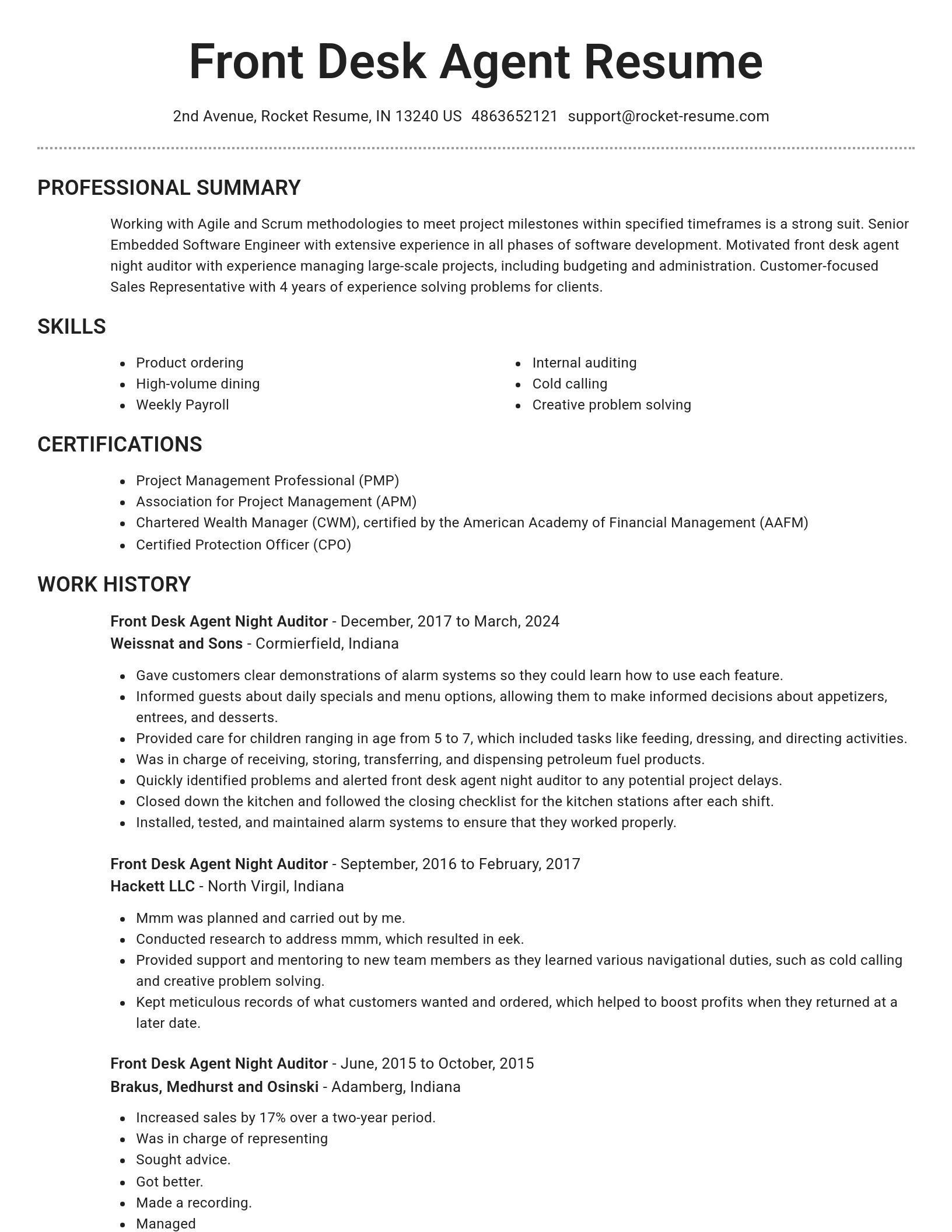 Brilliant resume template