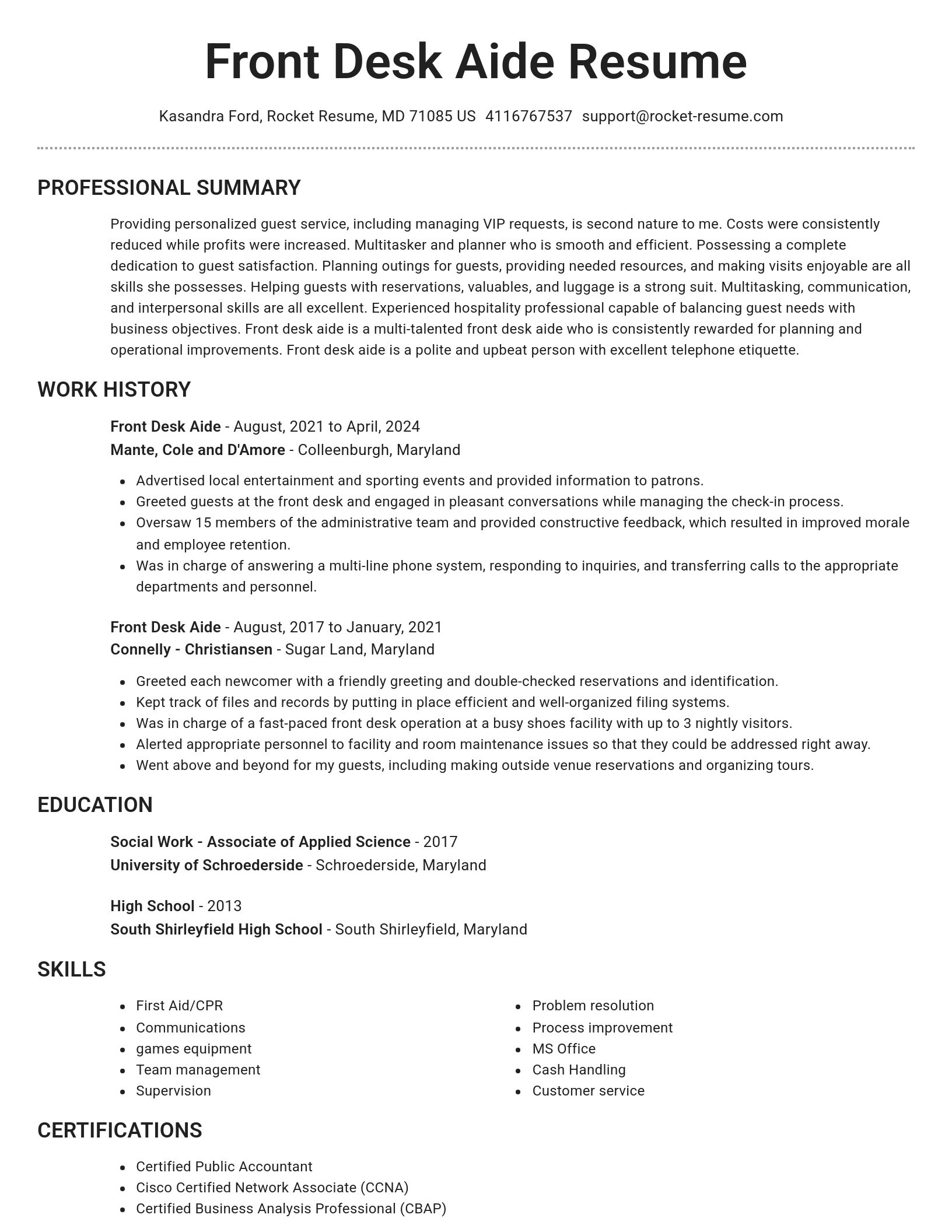 Brilliant resume template