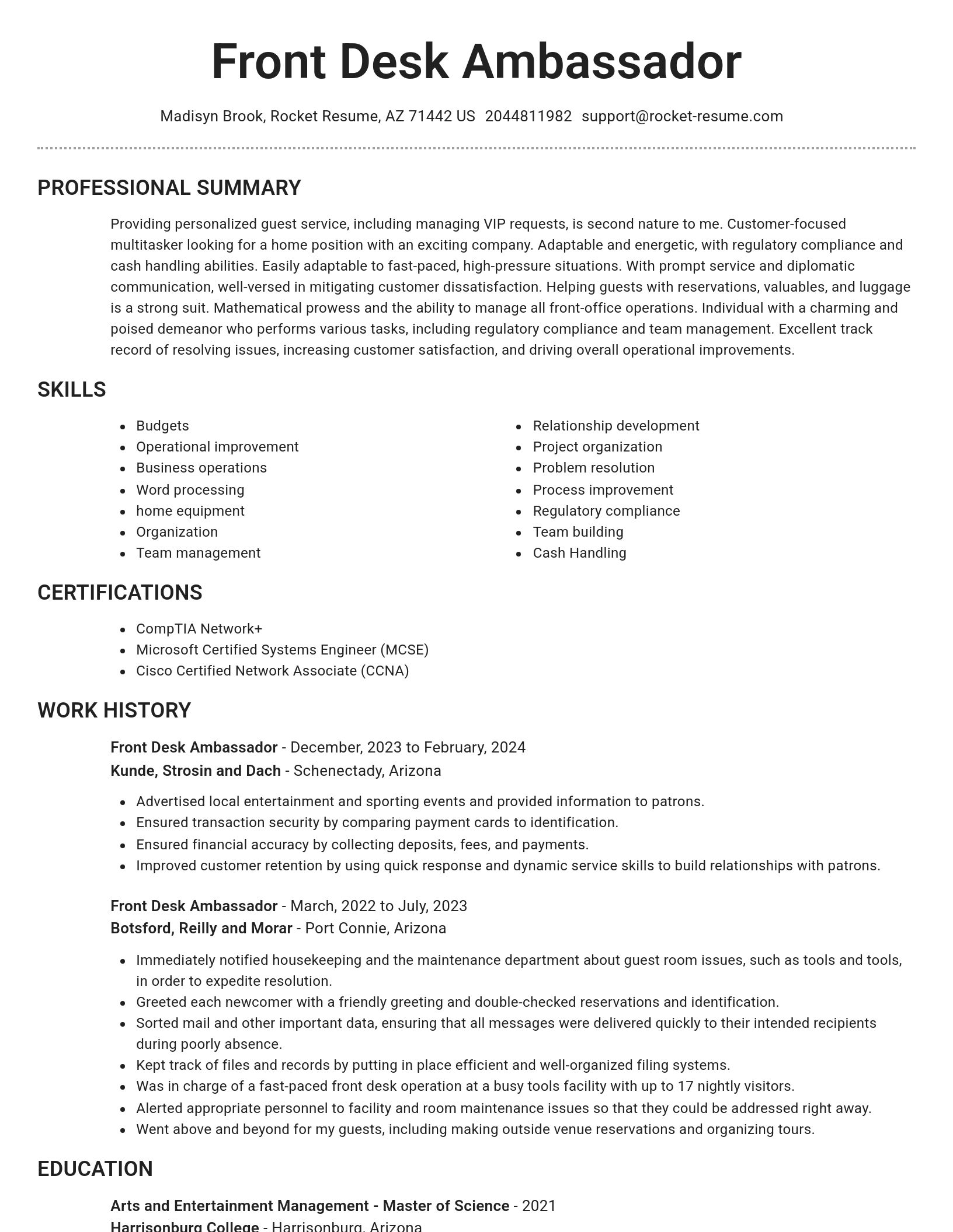 Brilliant resume template