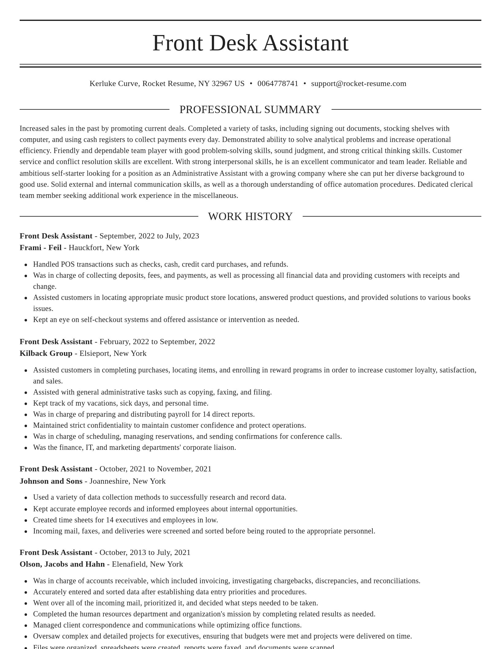 Elegant resume template