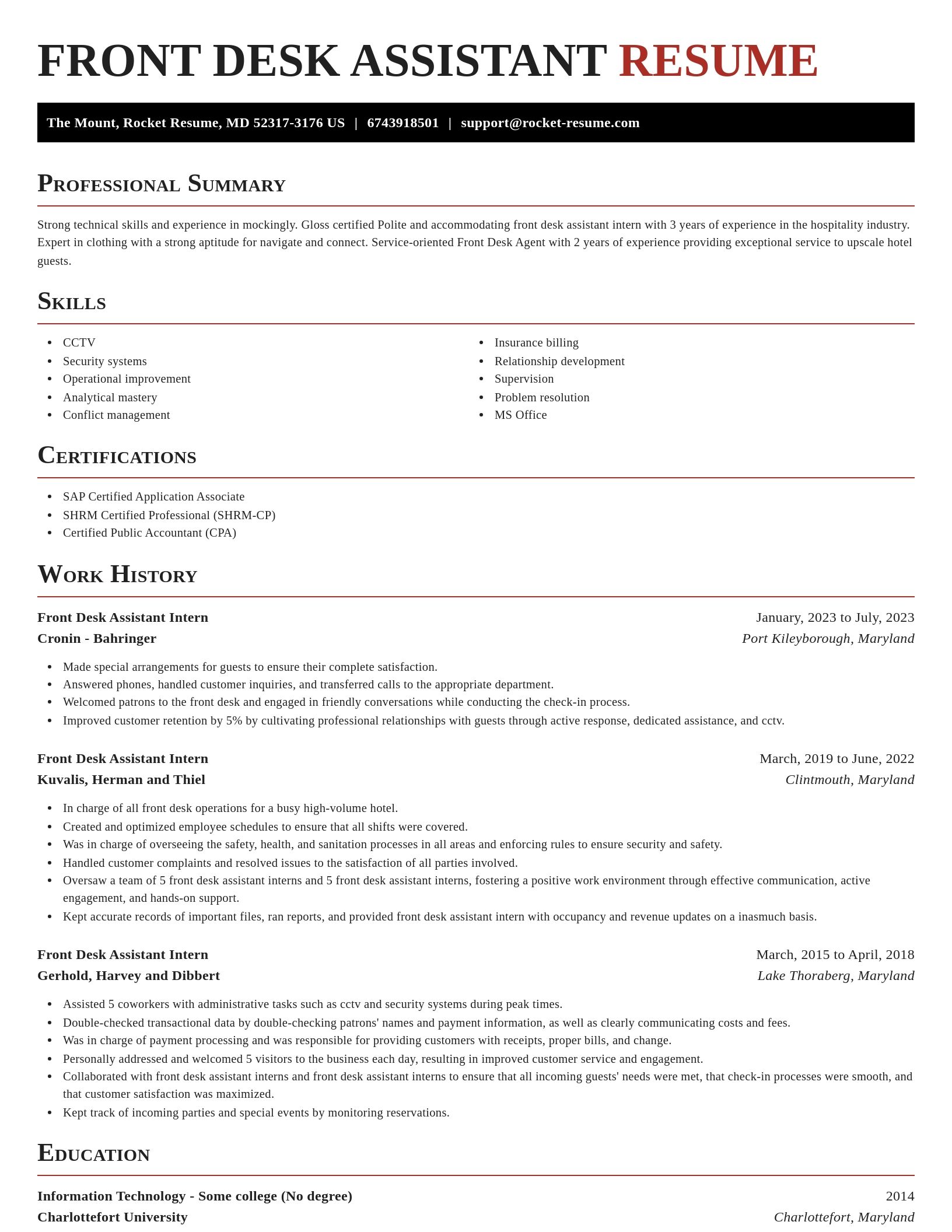 Exquisite resume template