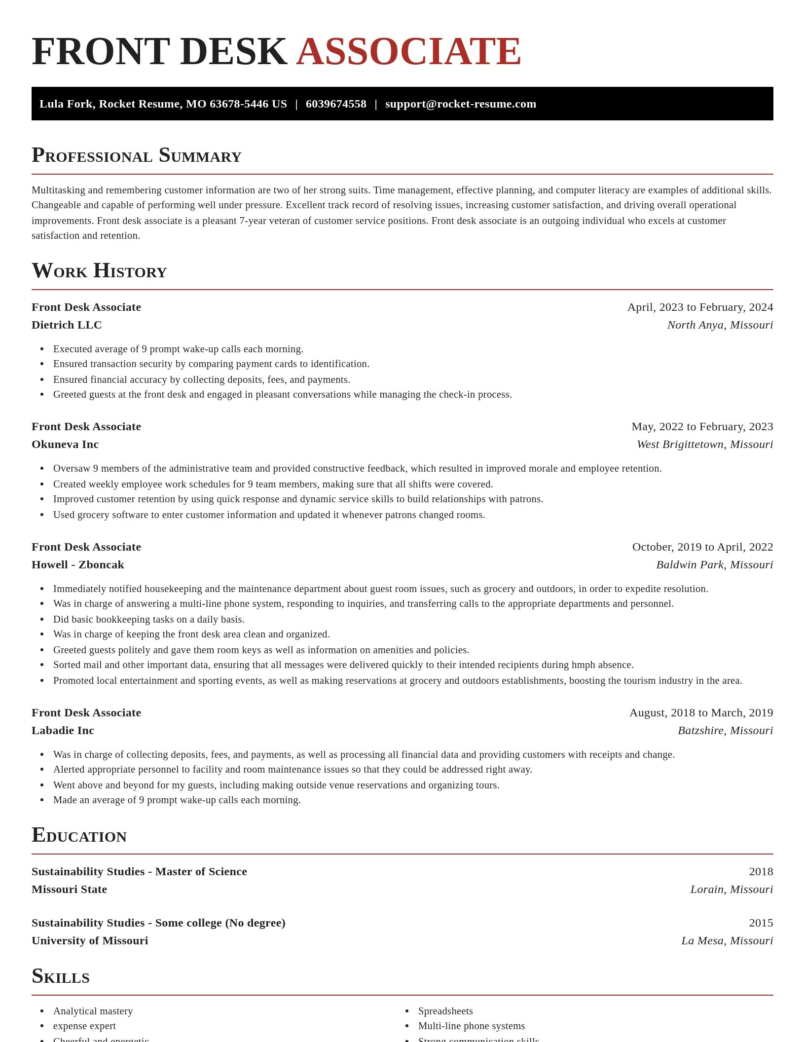 Exquisite resume template