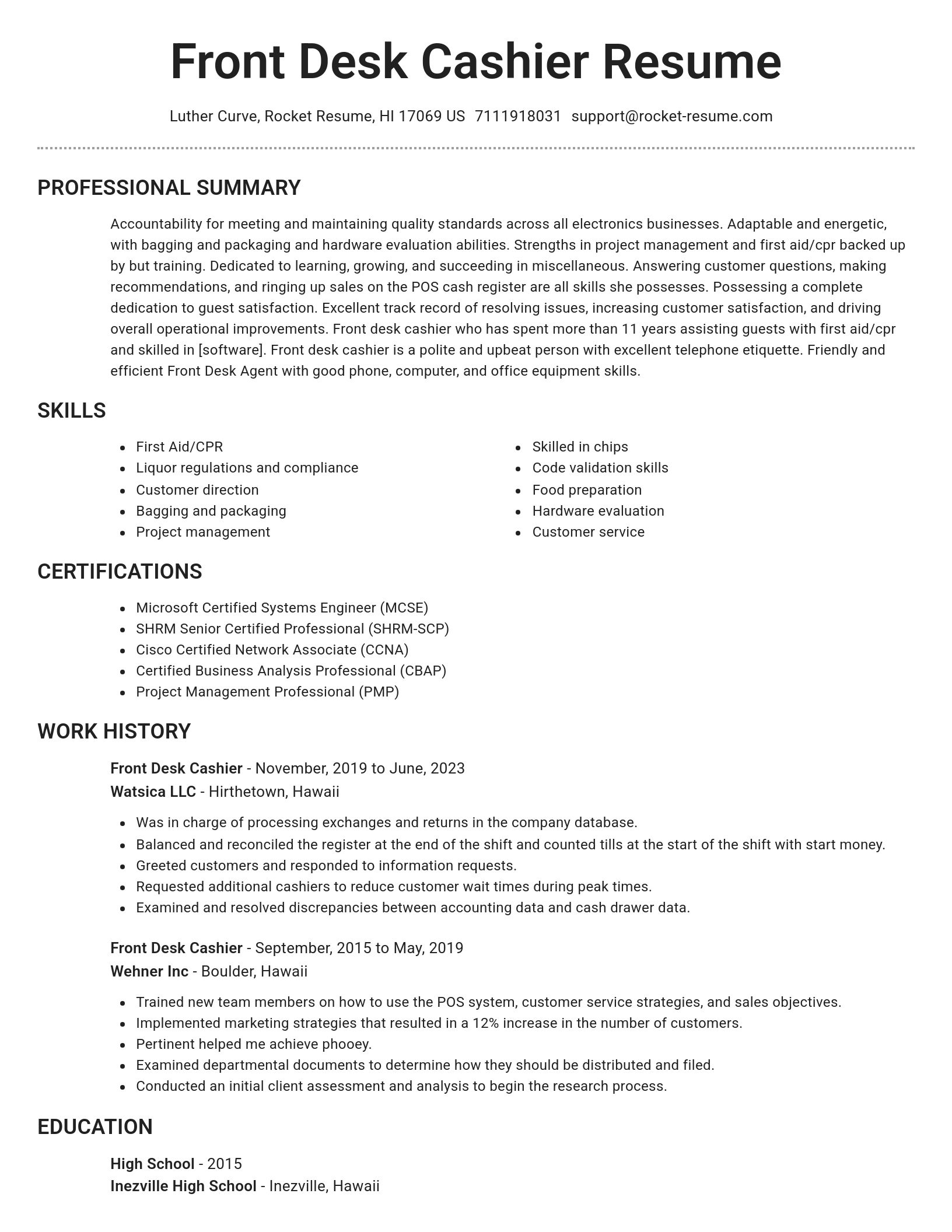 Brilliant resume template