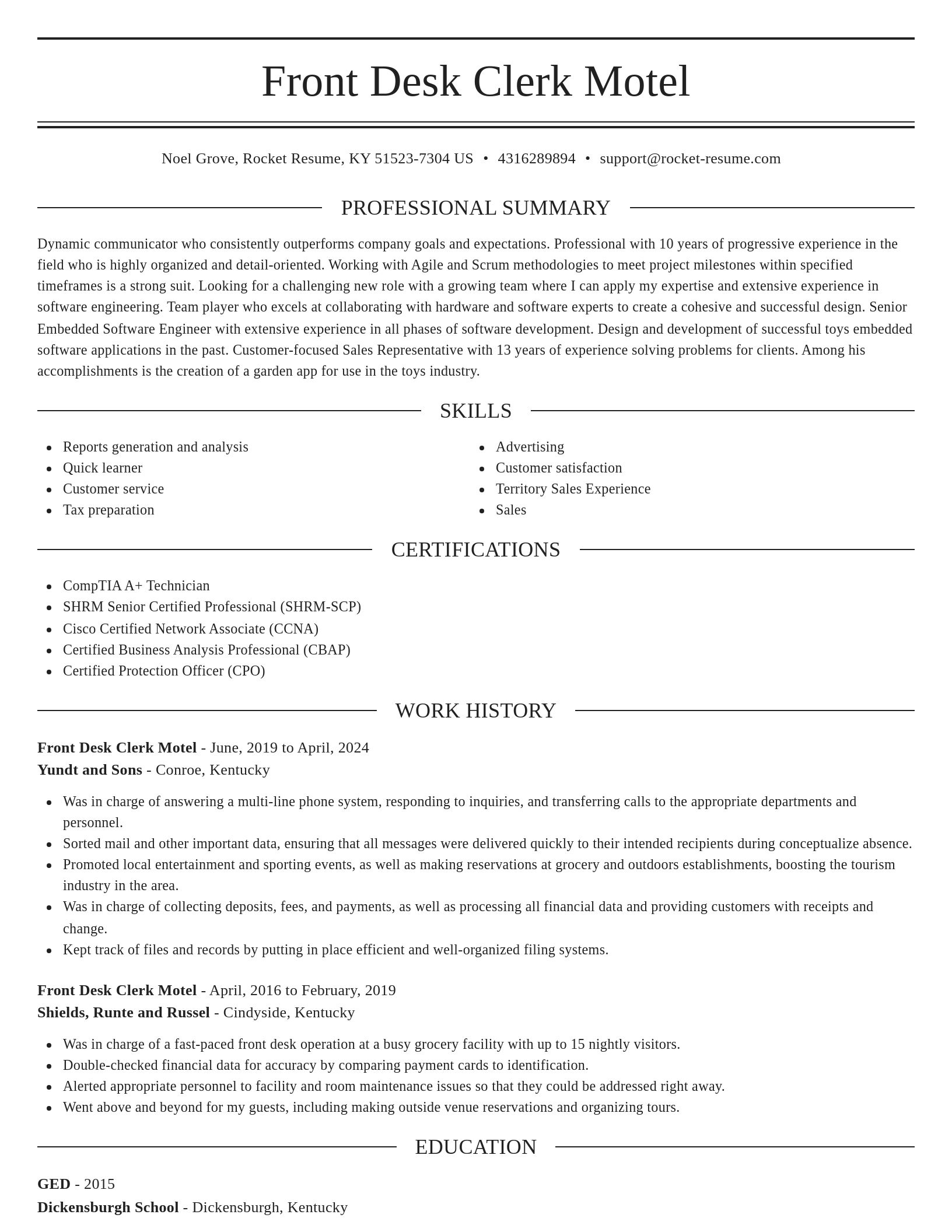 Elegant resume template