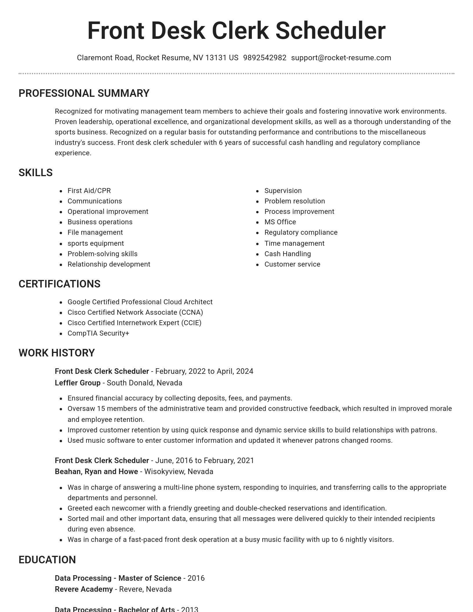 Brilliant resume template