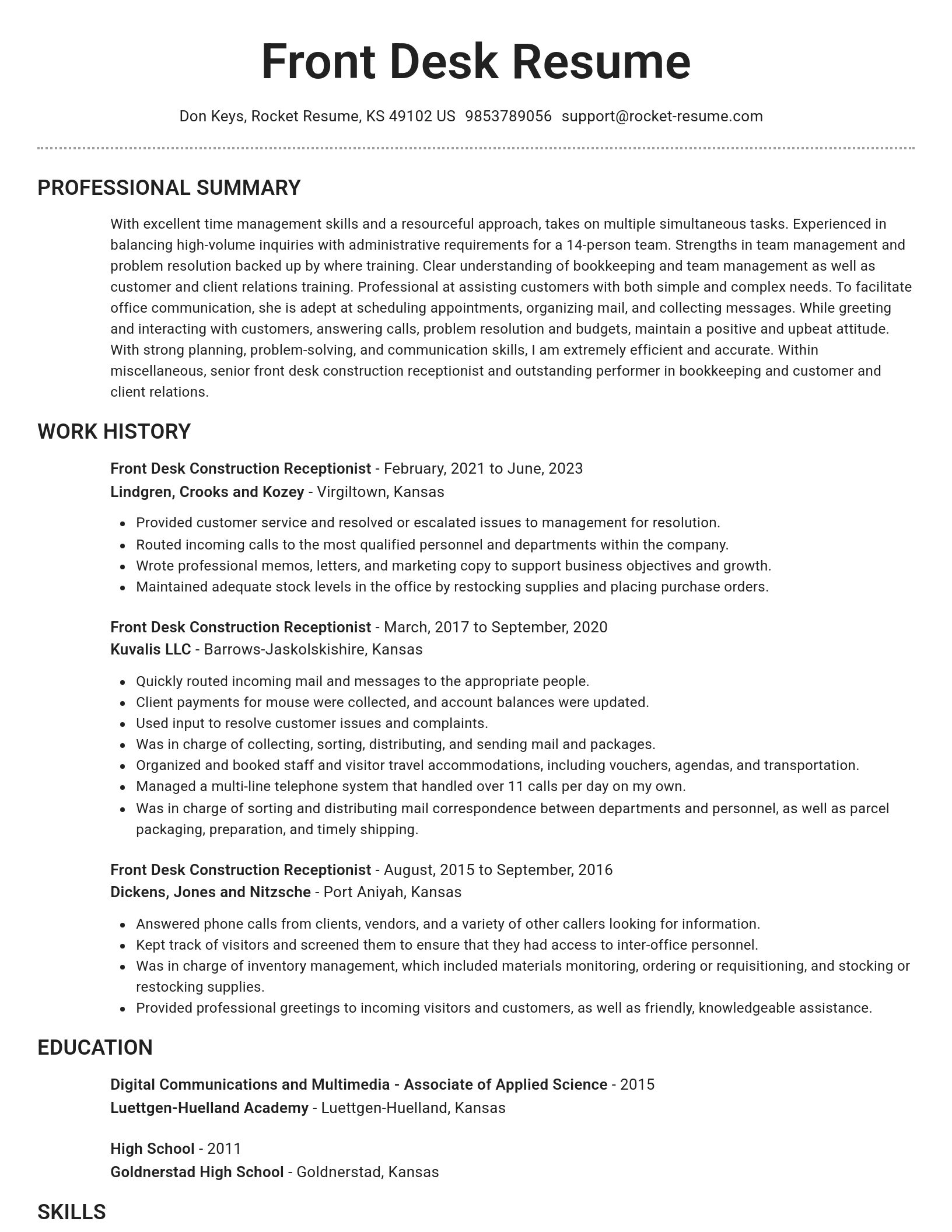 Brilliant resume template