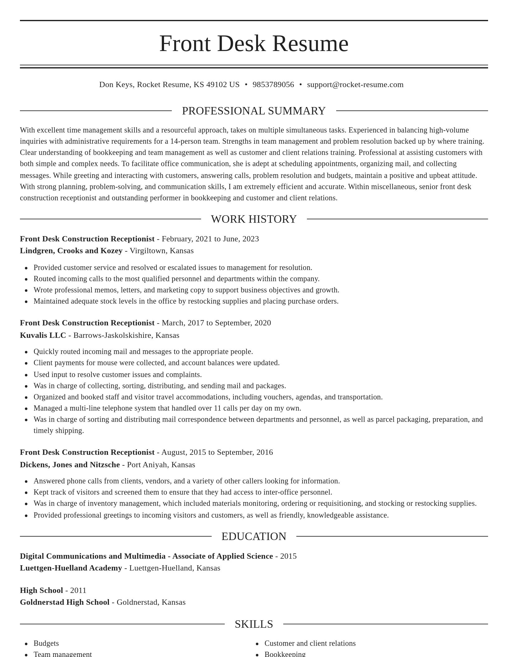 Elegant resume template