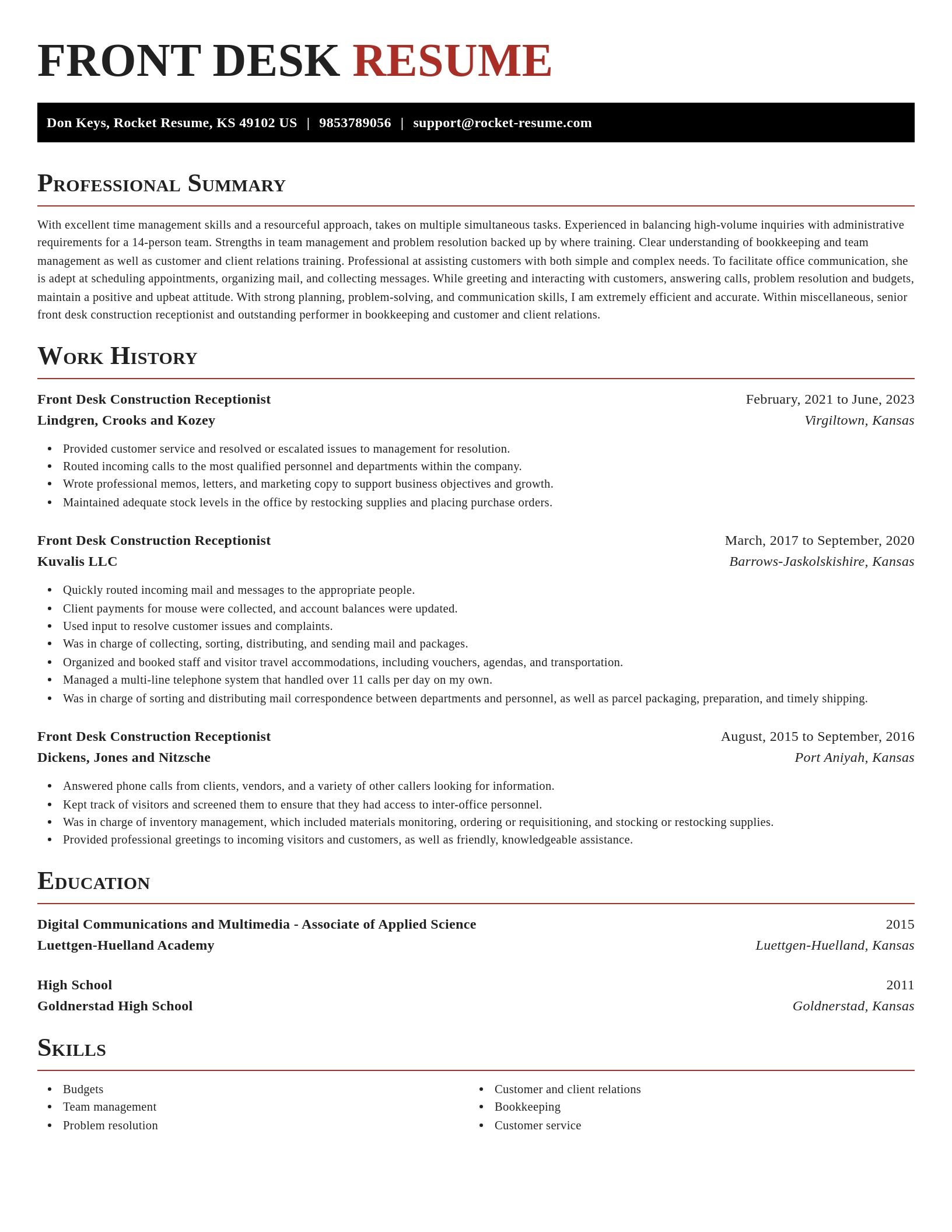 Exquisite resume template