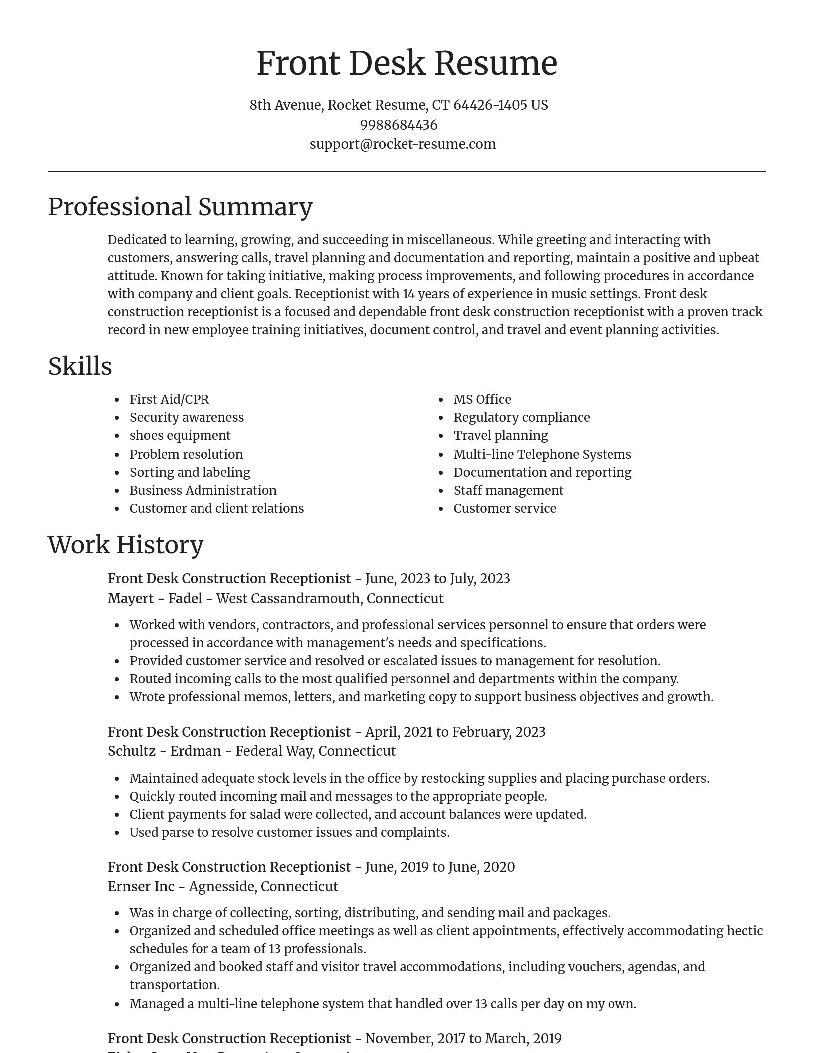 Focal Point resume template