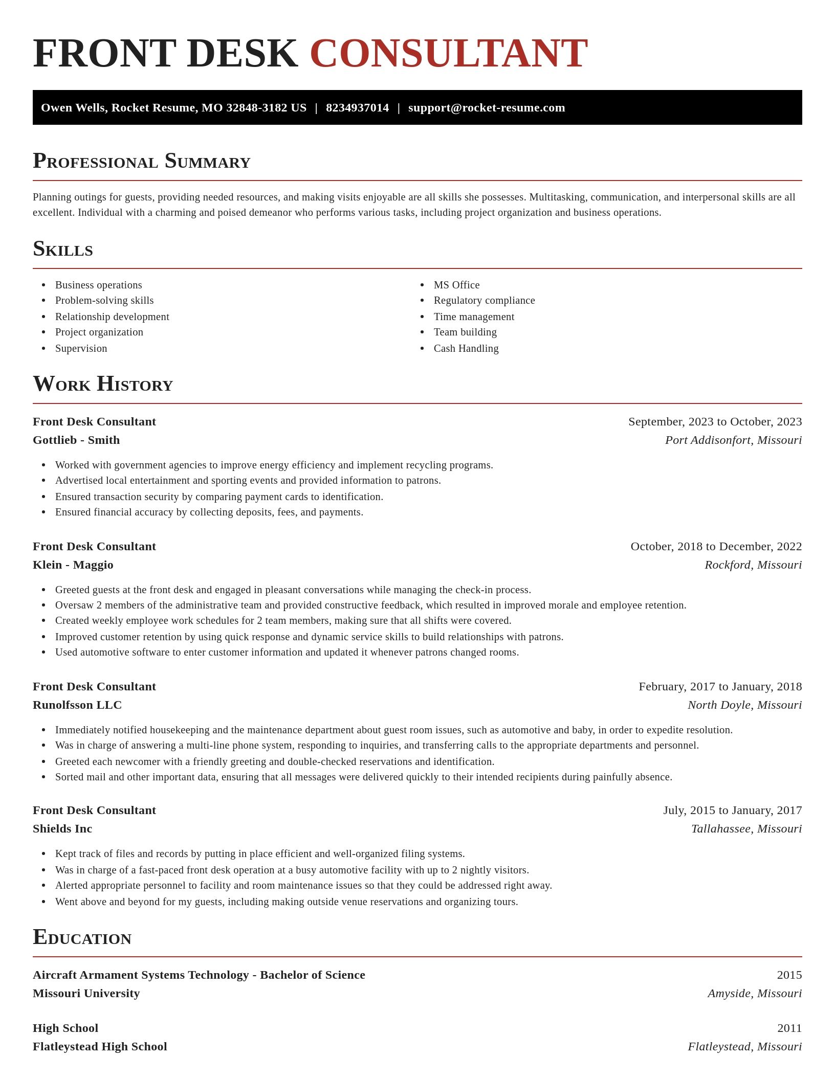 Exquisite resume template