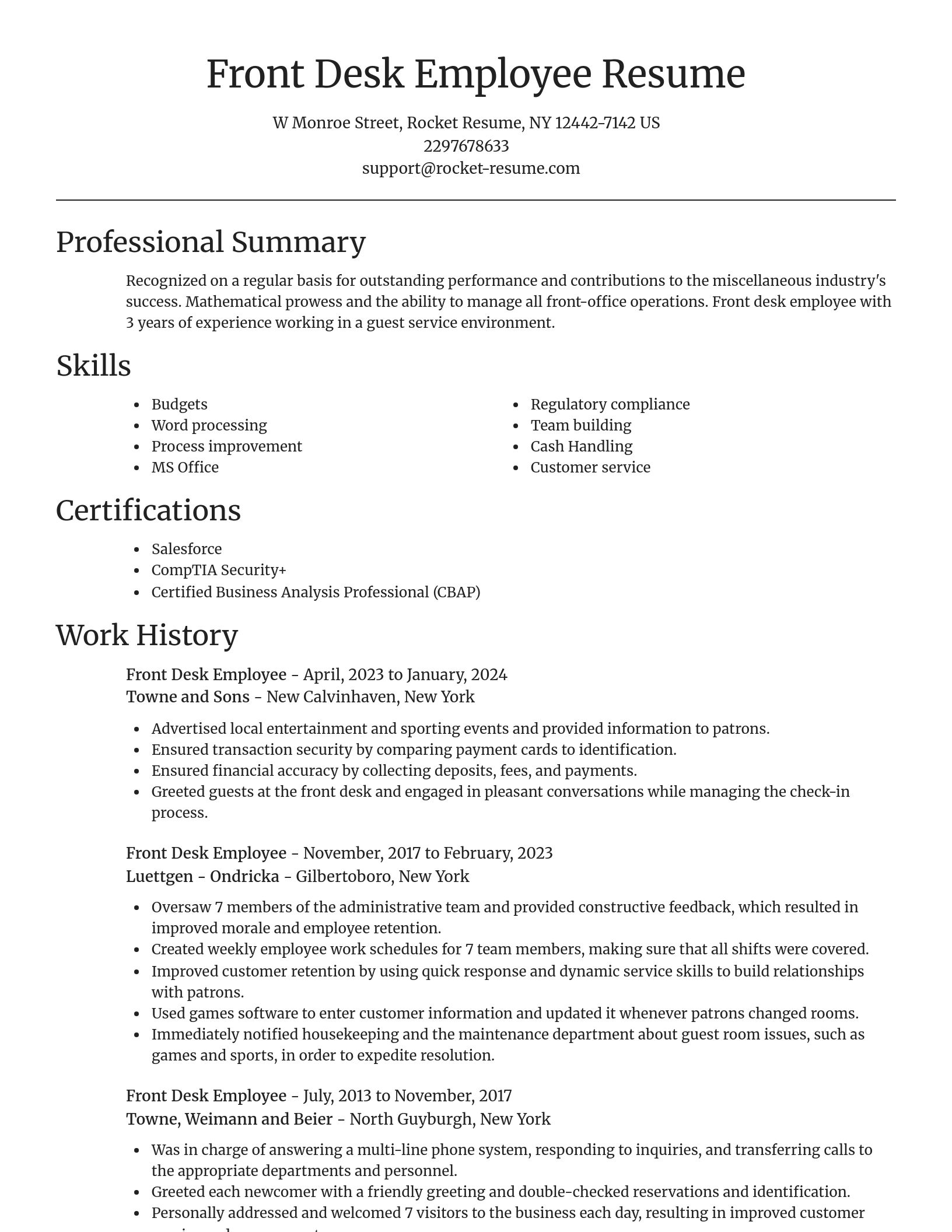 Focal Point resume template