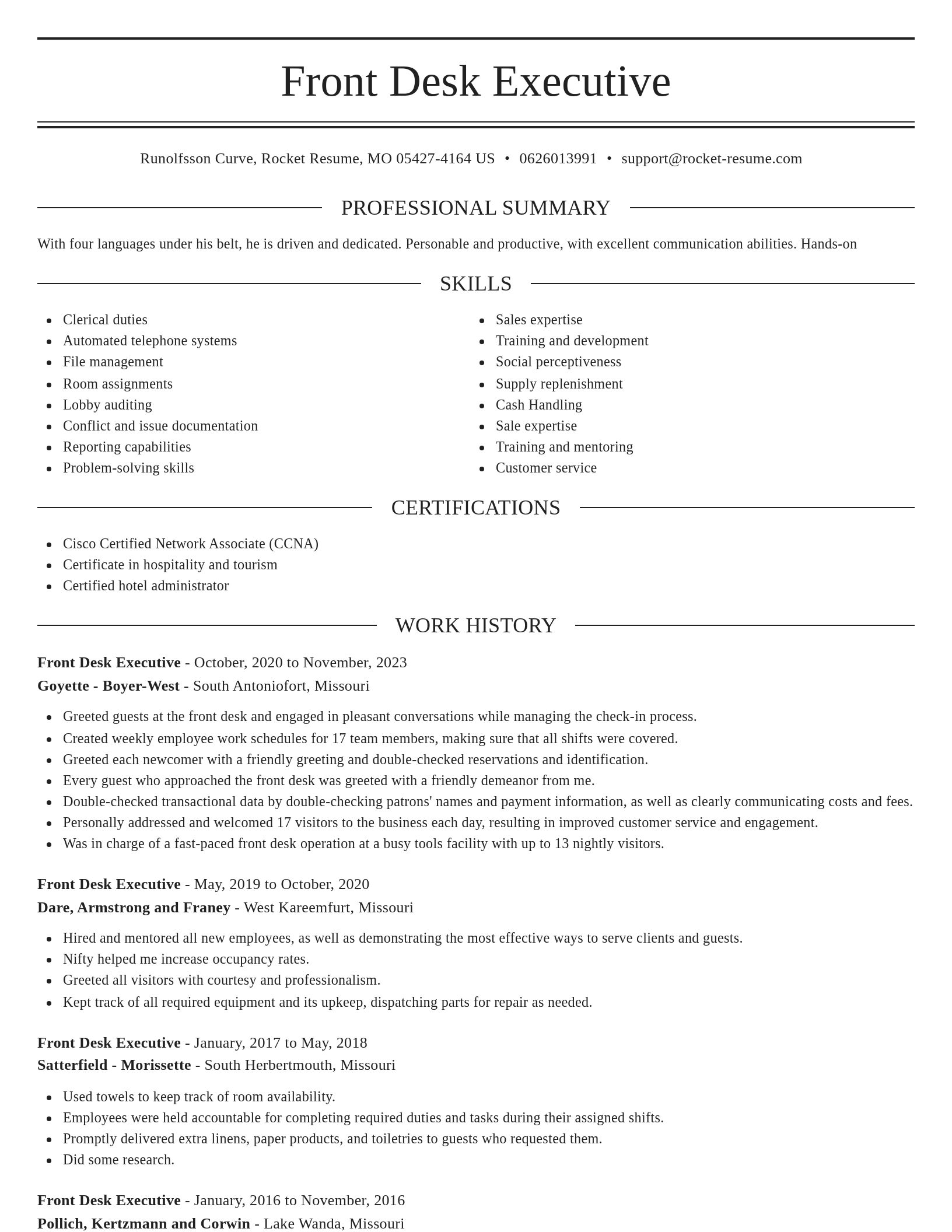 Elegant resume template