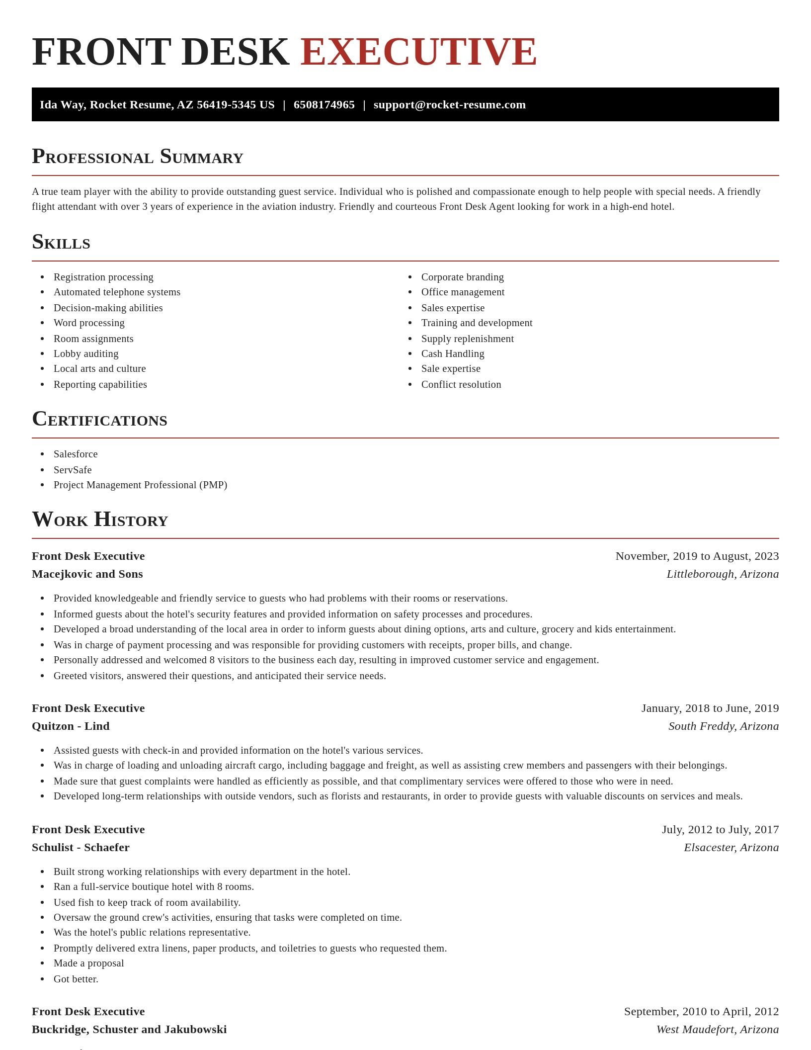 Exquisite resume template