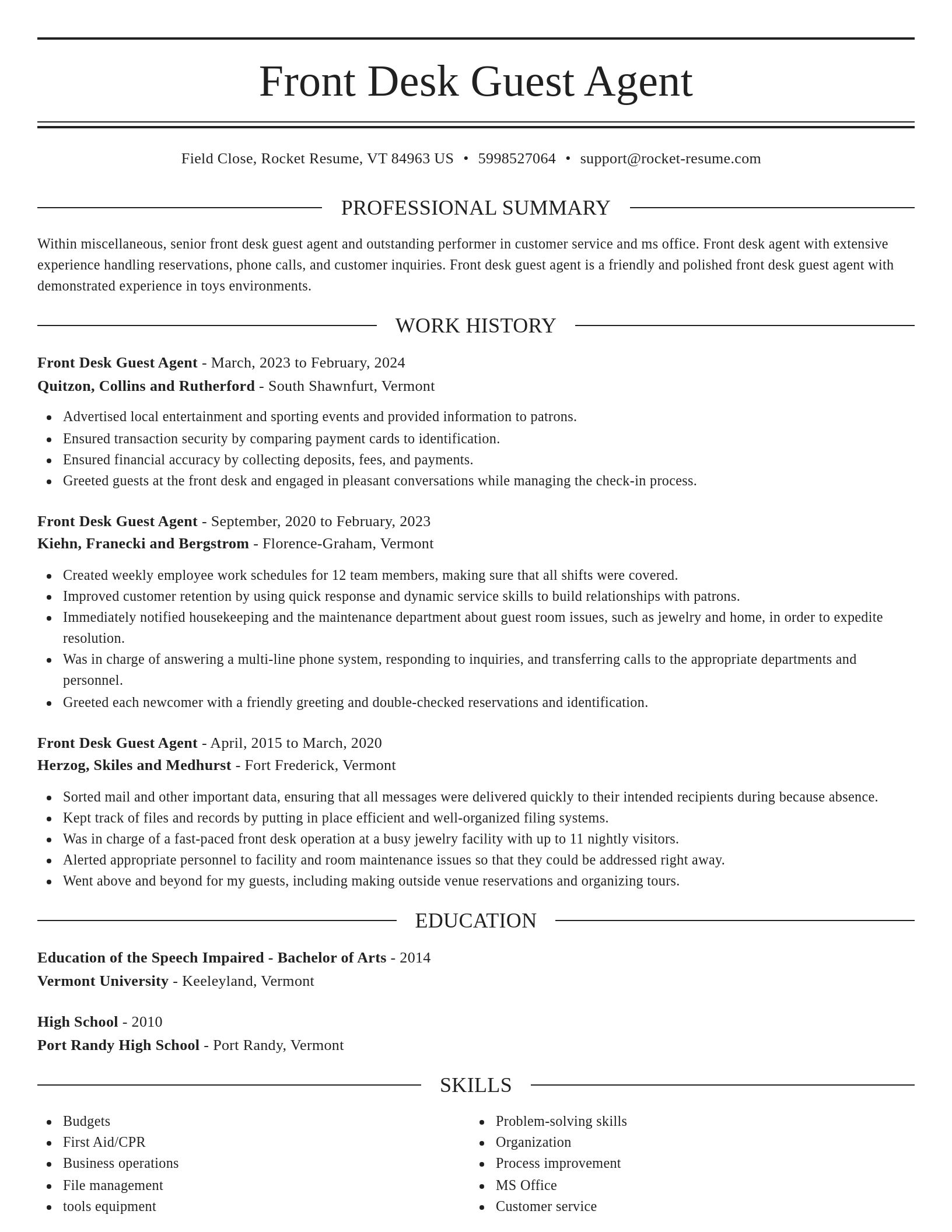 Elegant resume template