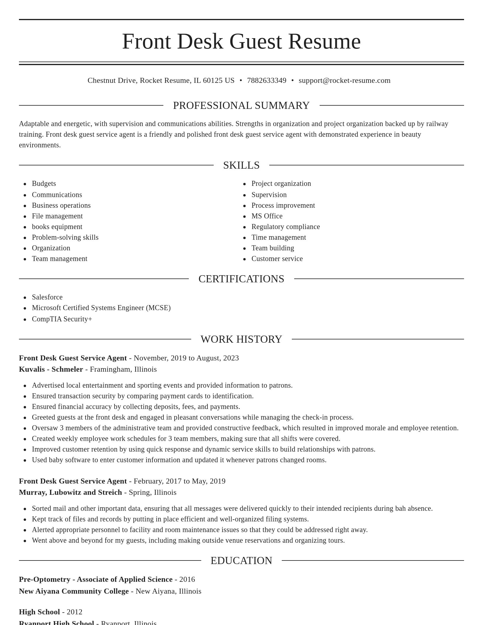 Elegant resume template