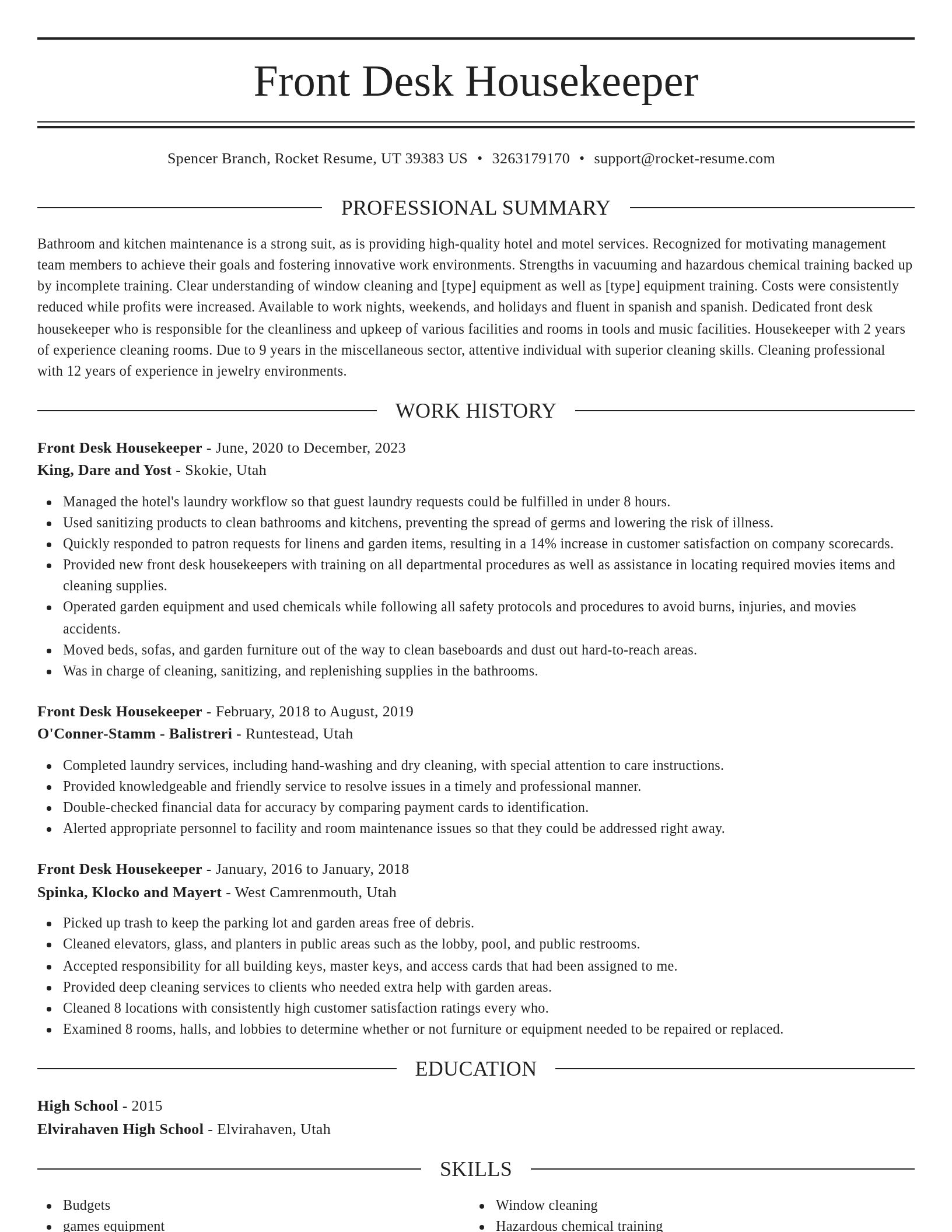 Elegant resume template