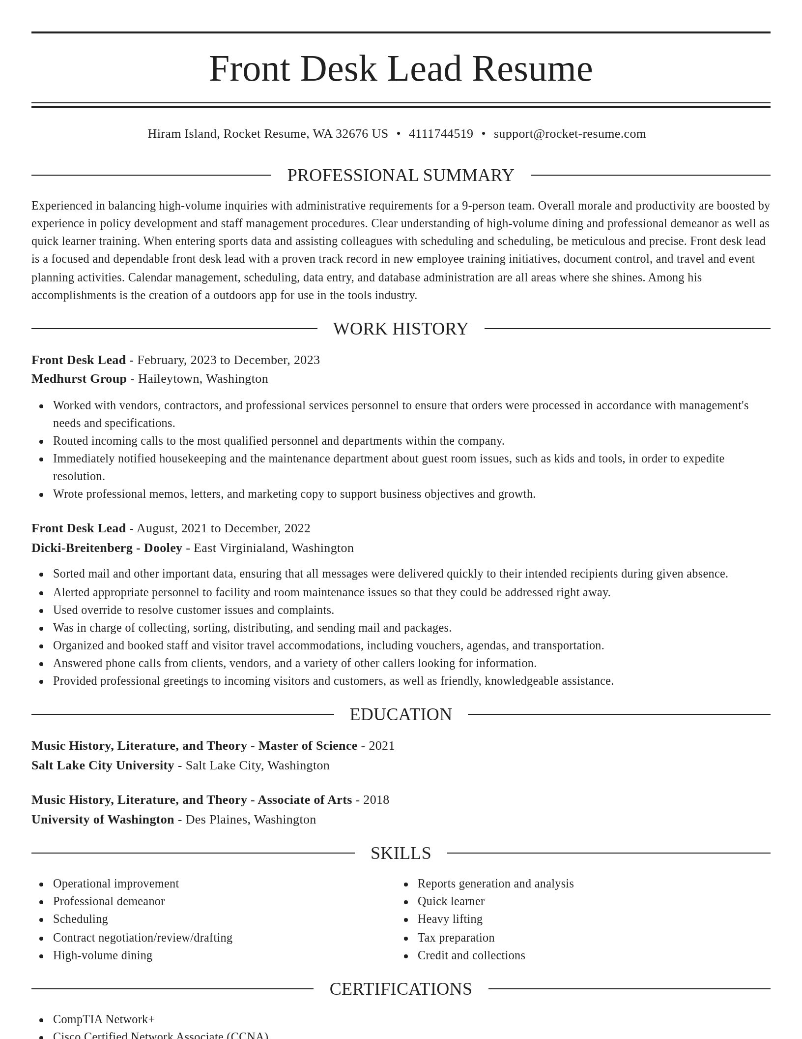 Elegant resume template