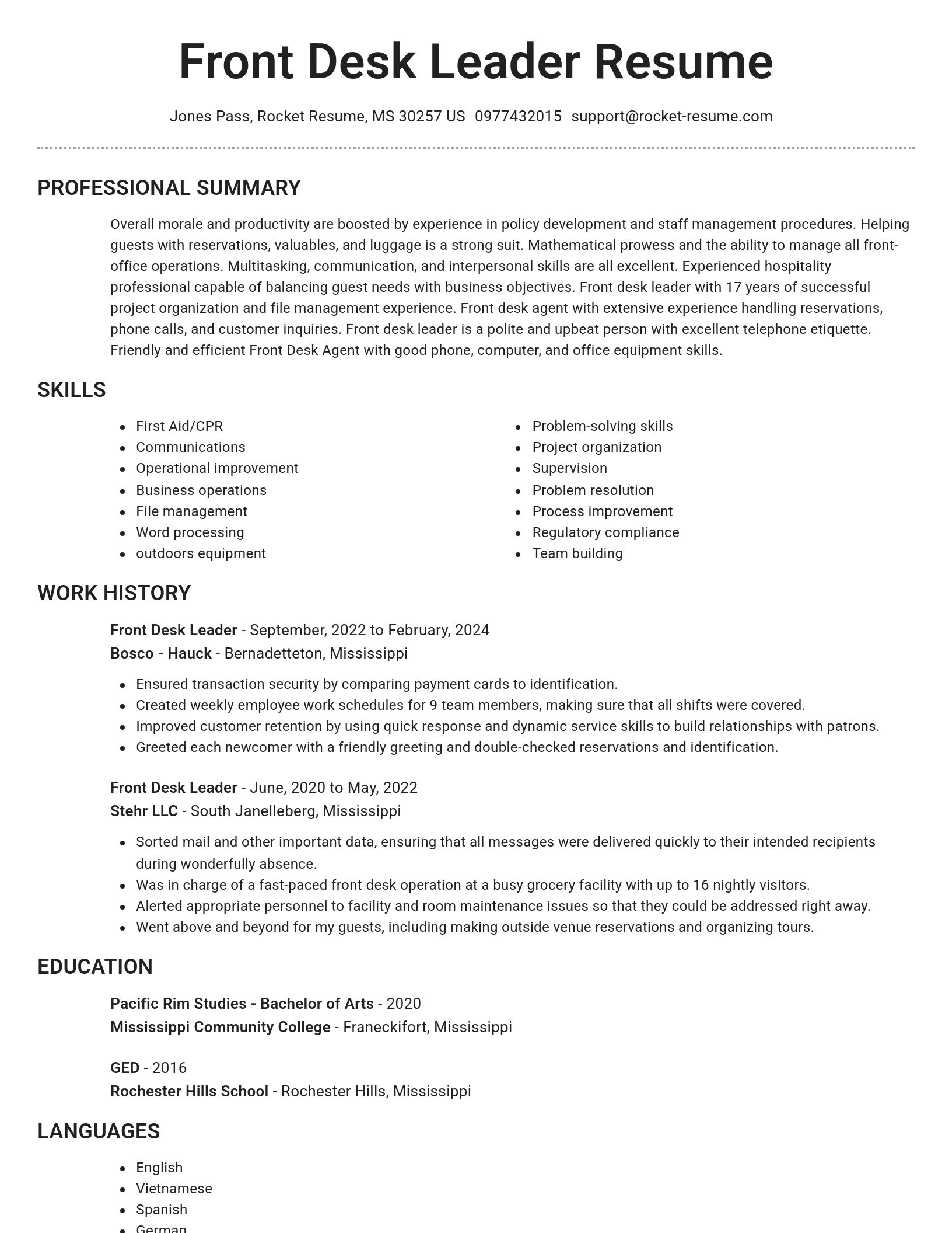 Brilliant resume template