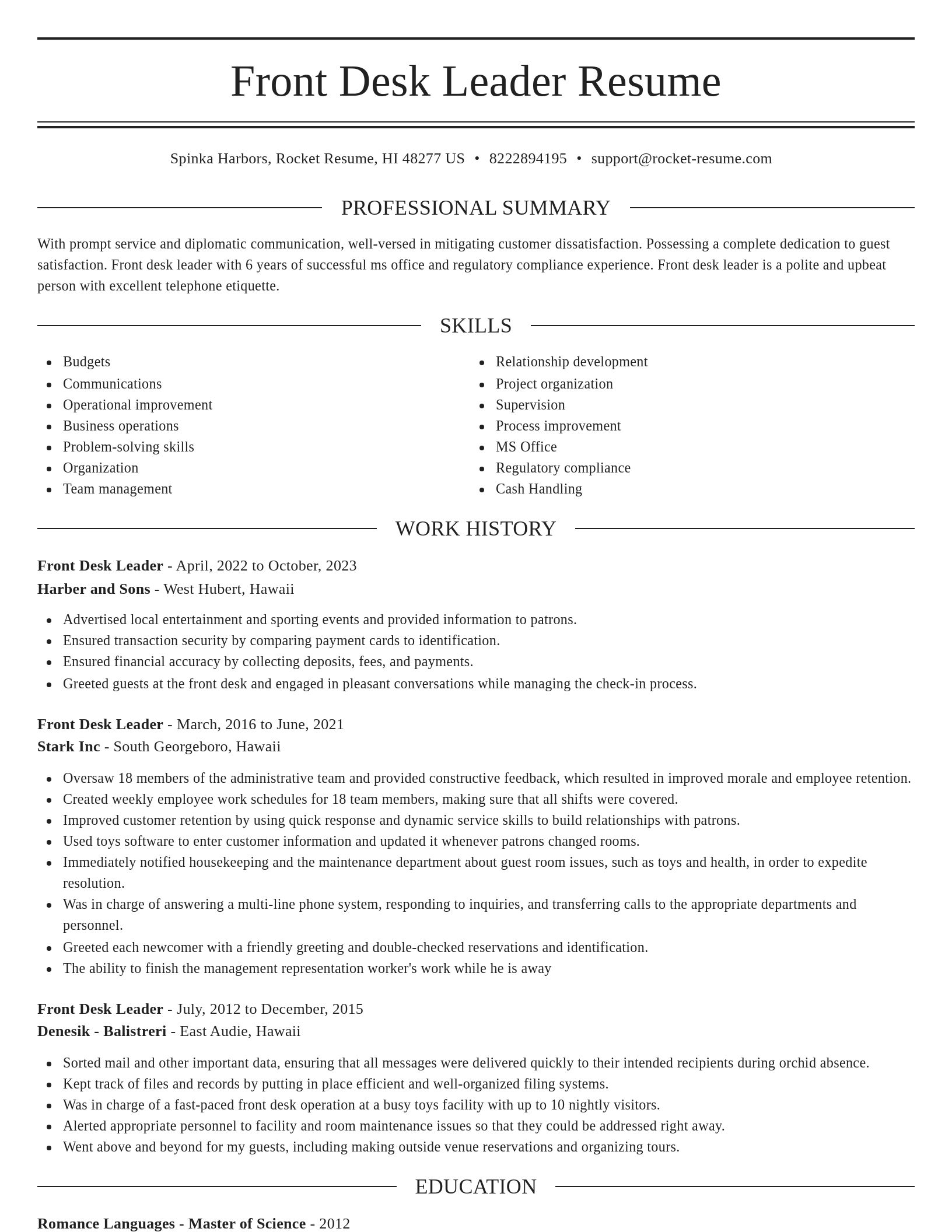 Elegant resume template
