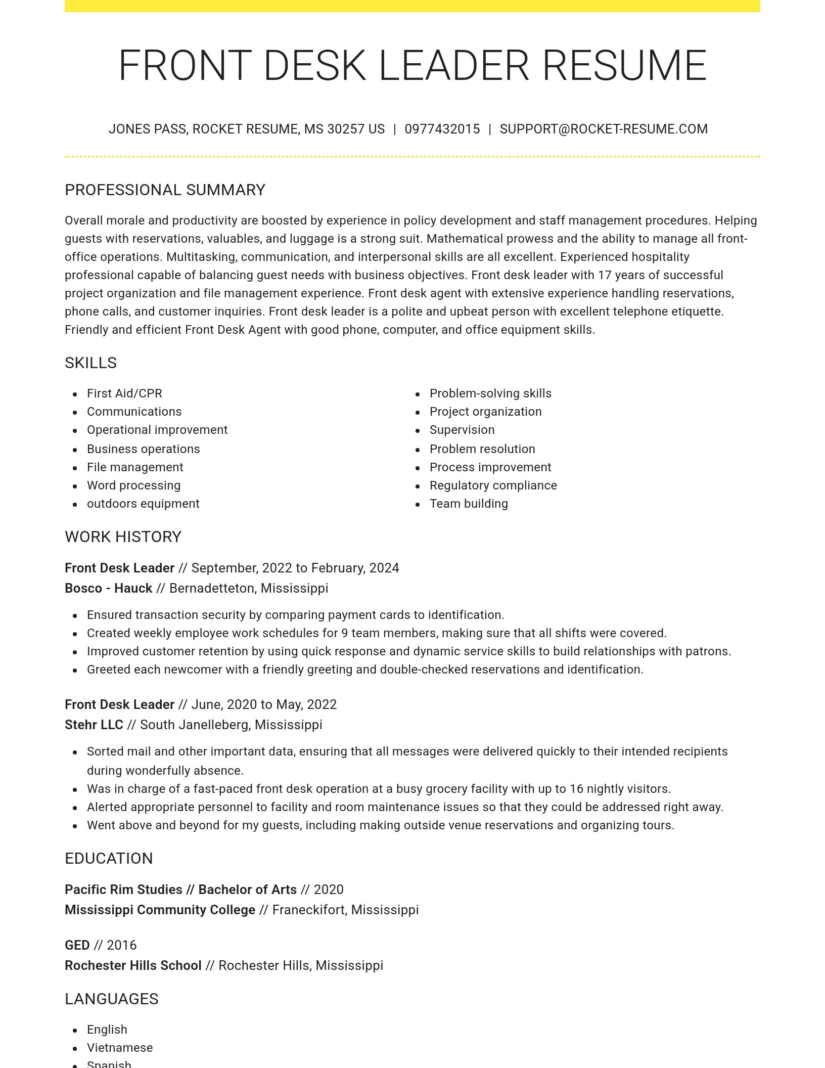 Grand resume template