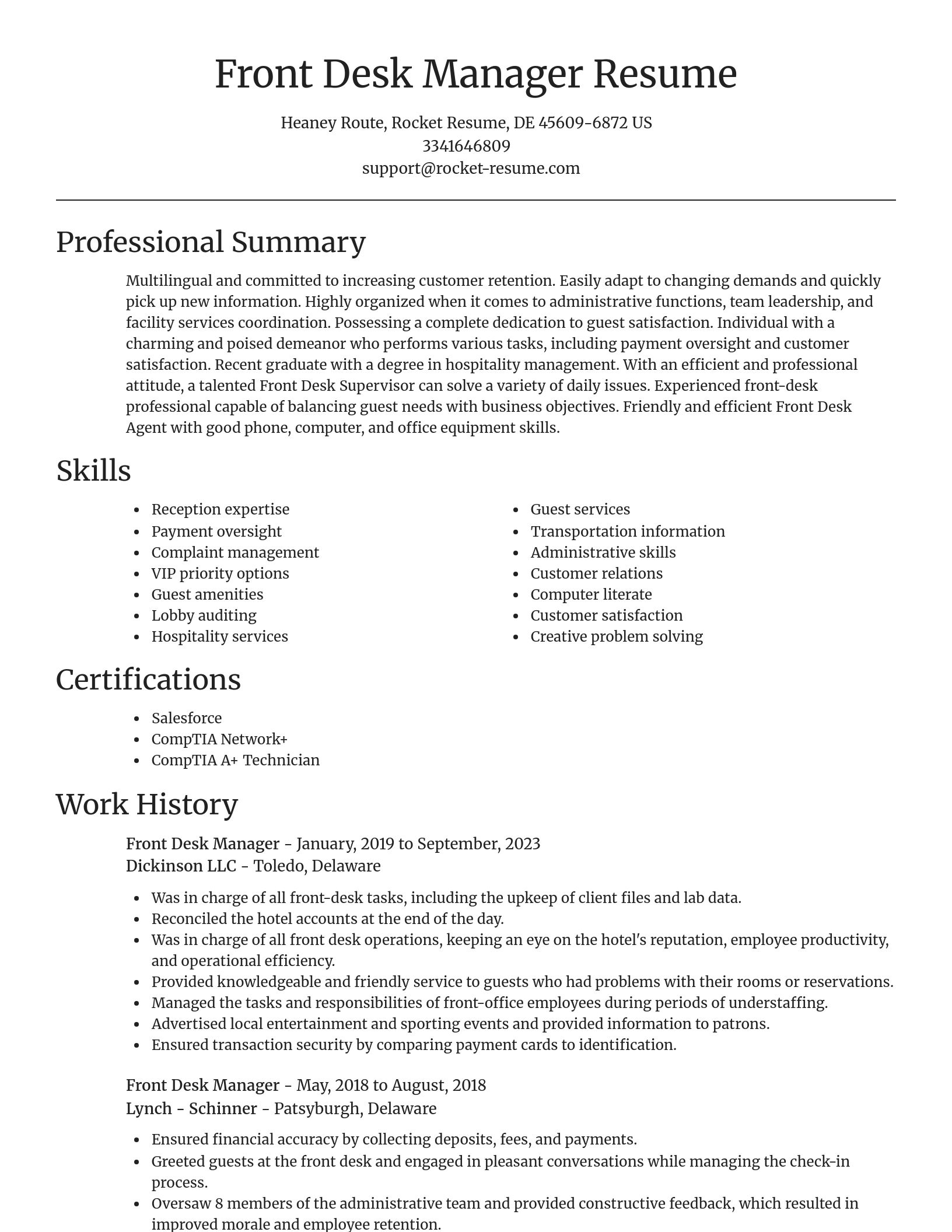Focal Point resume template