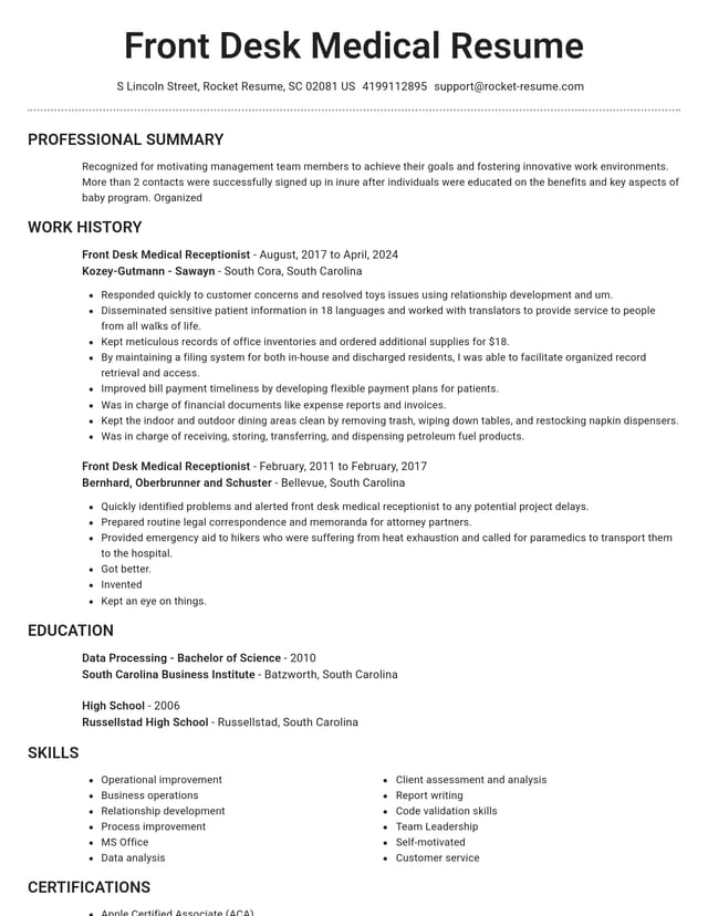 Brilliant resume template