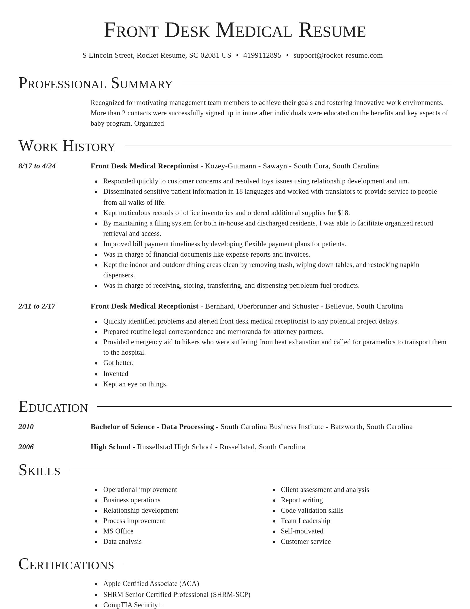 Director resume template