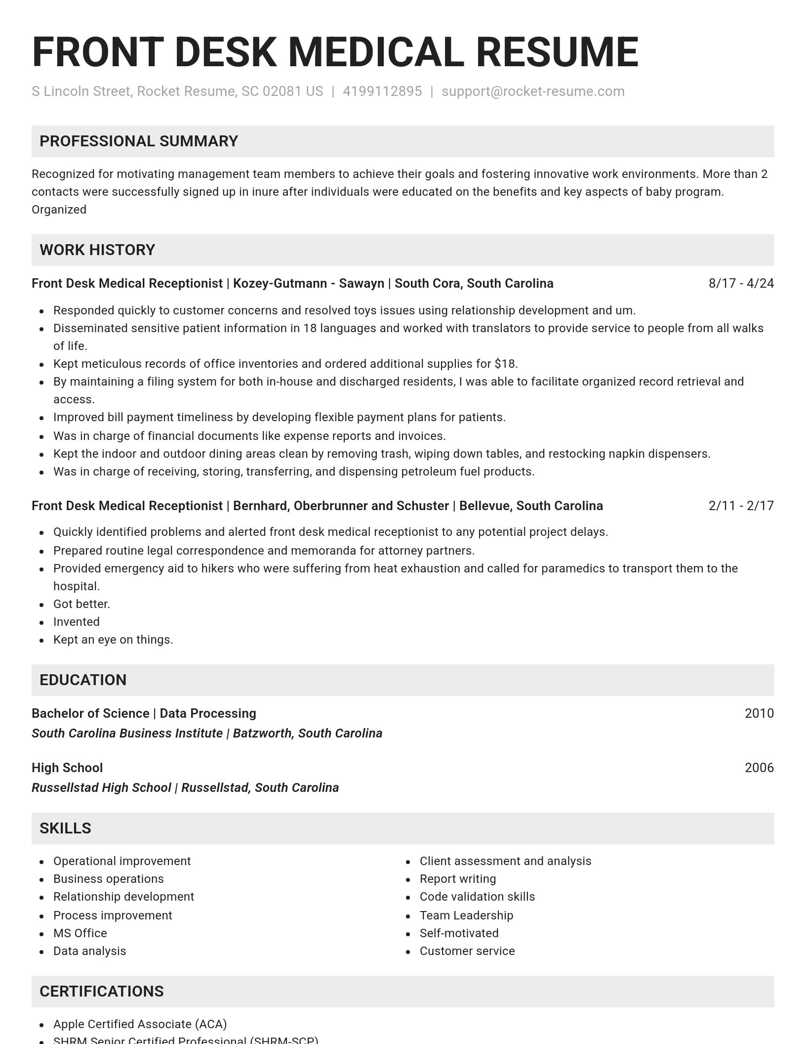 Genius resume template