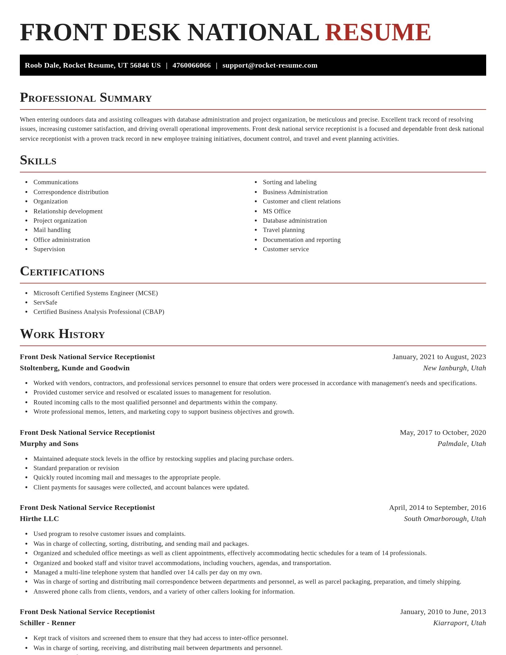 Exquisite resume template