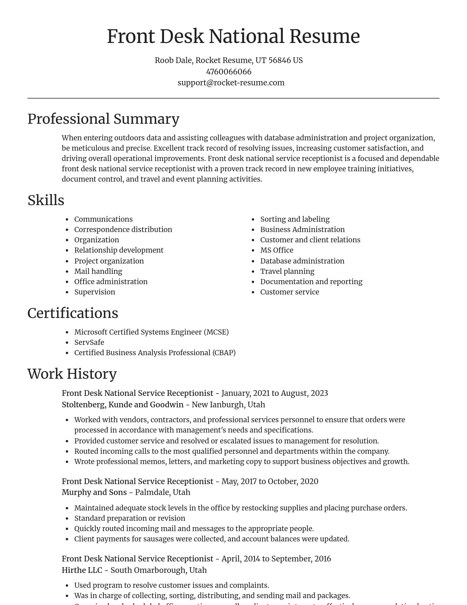 Focal Point resume template