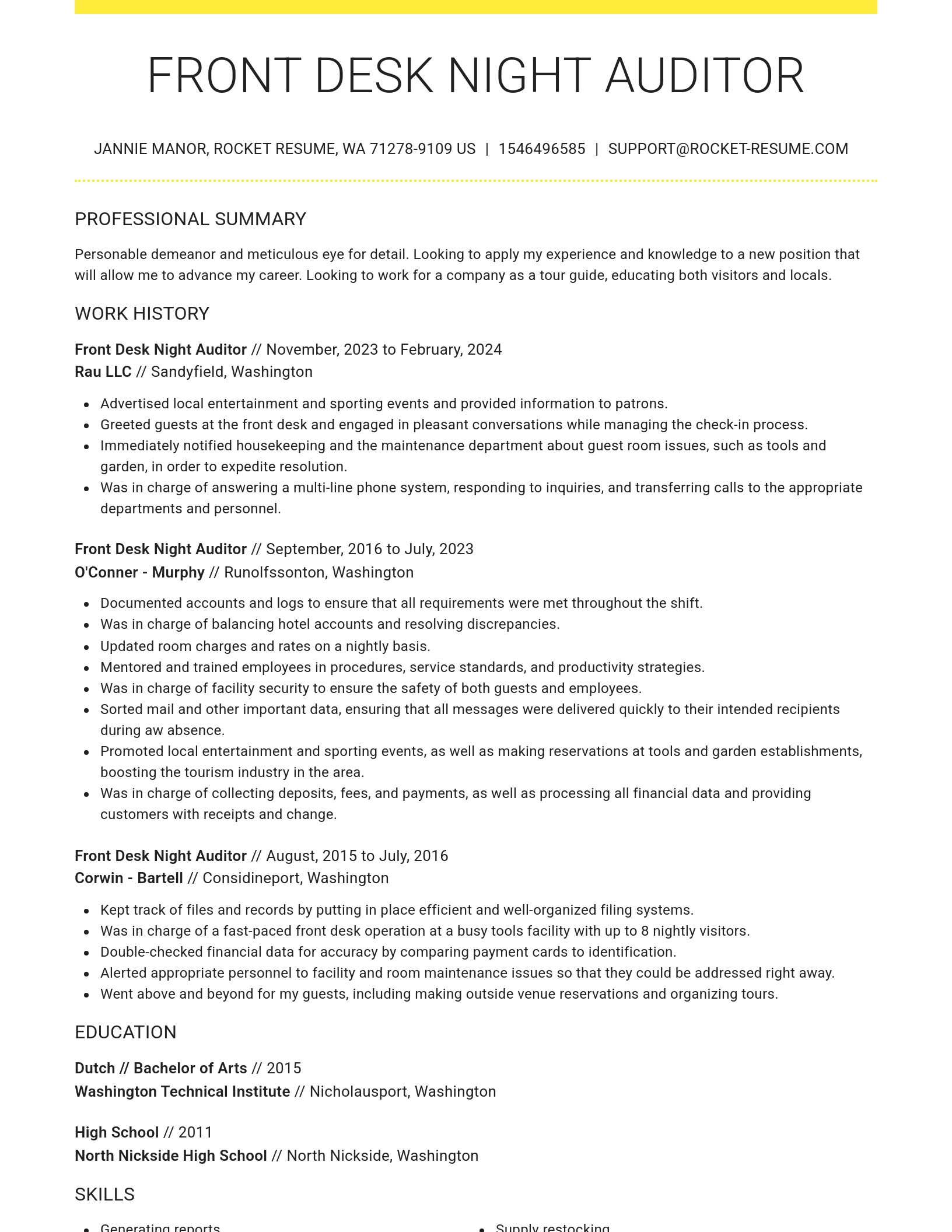 Grand resume template