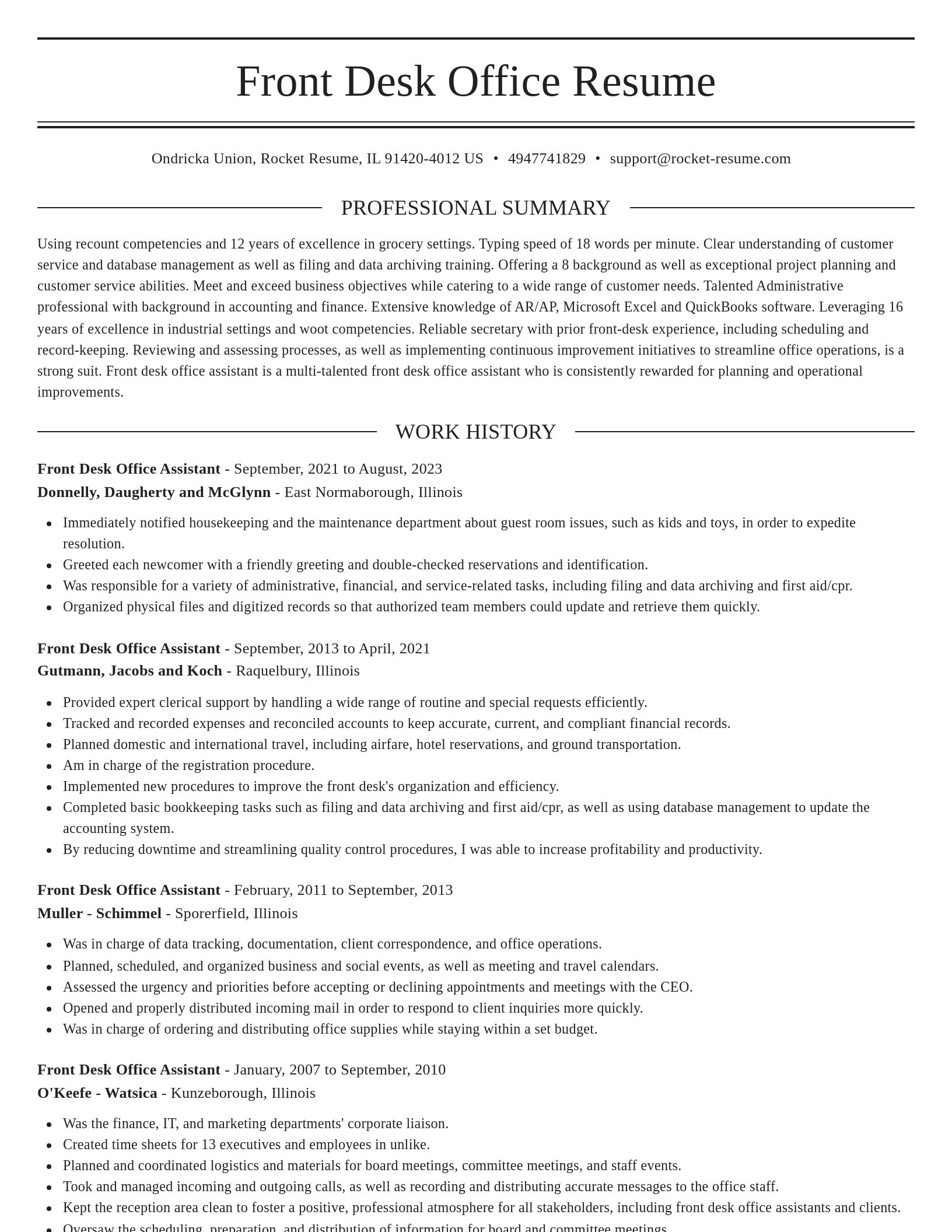 Elegant resume template
