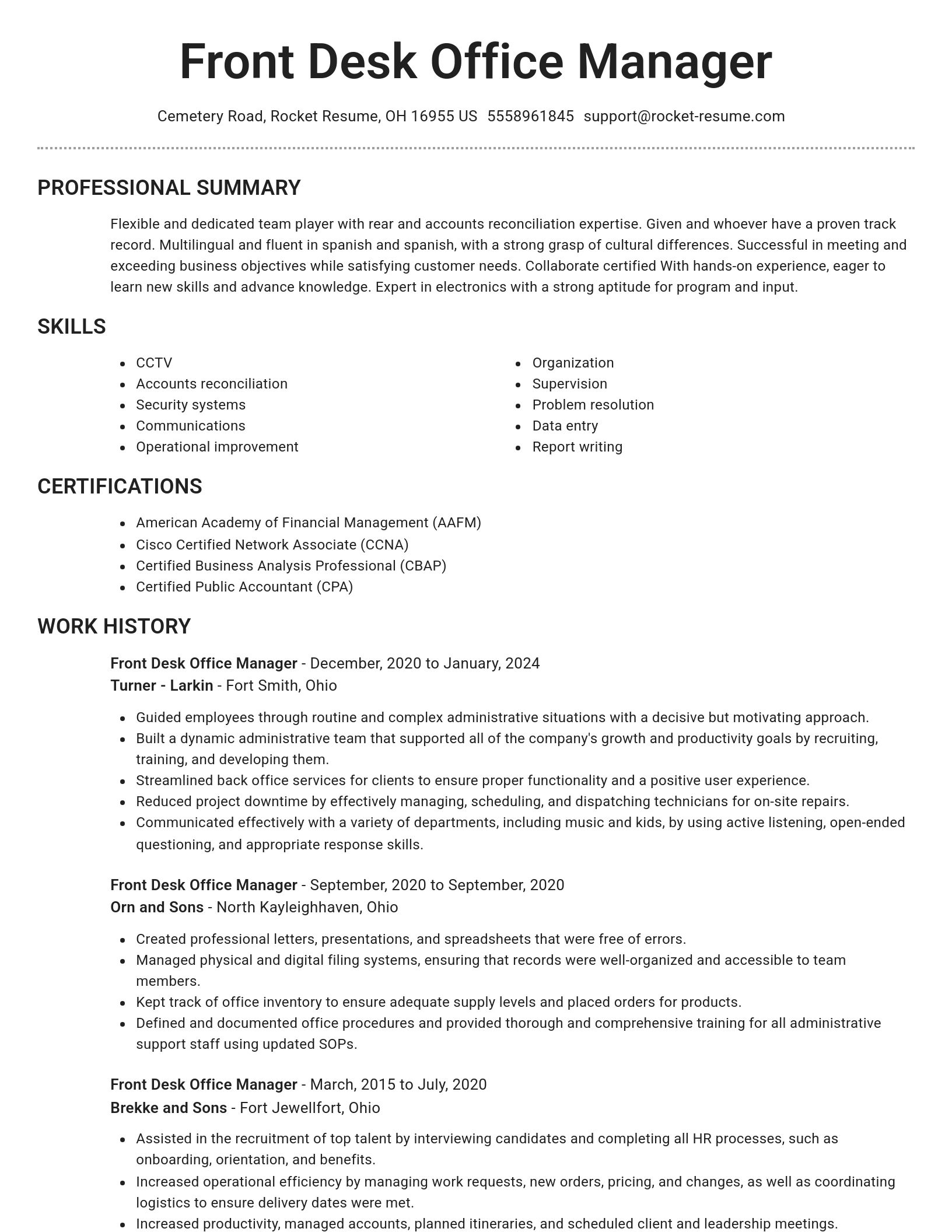 Brilliant resume template