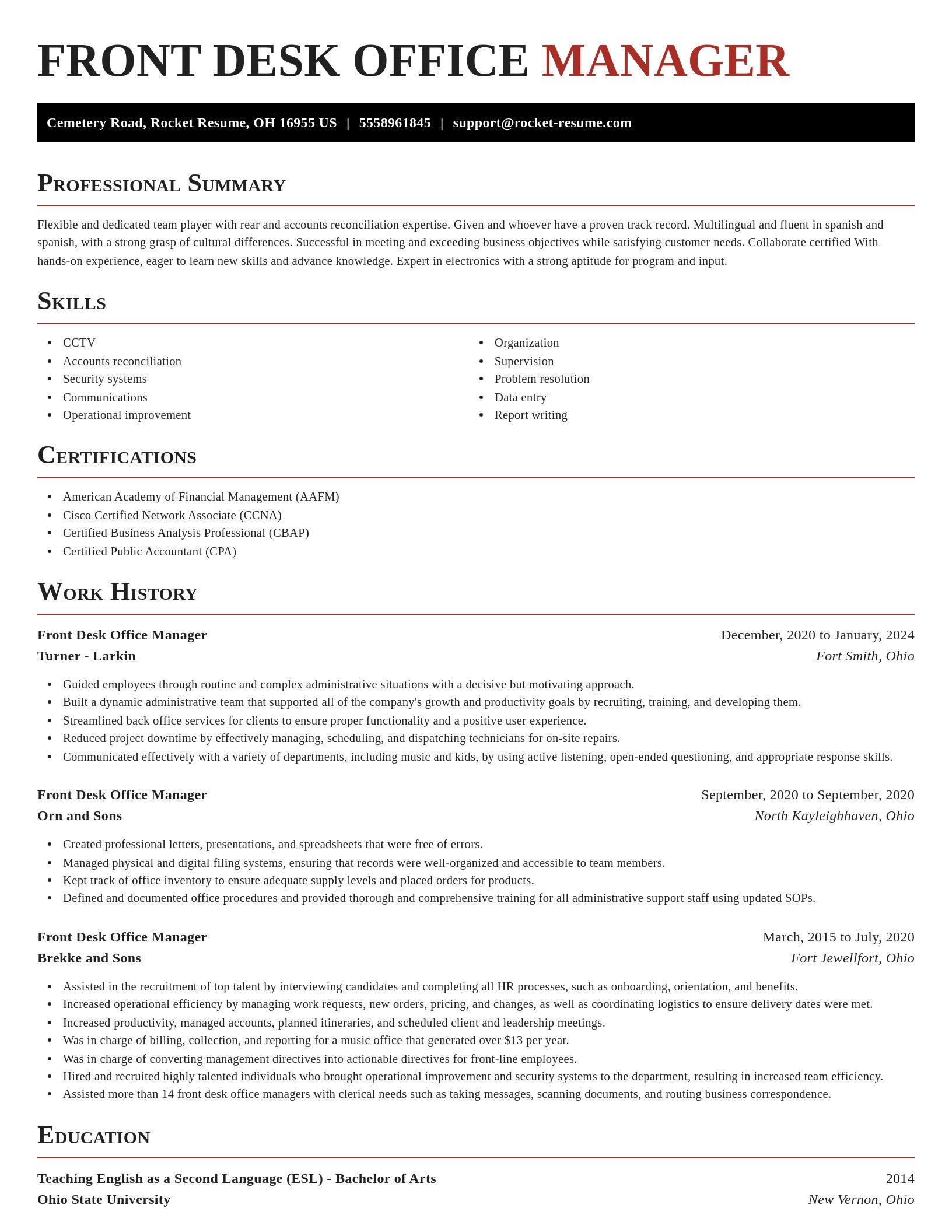 Exquisite resume template